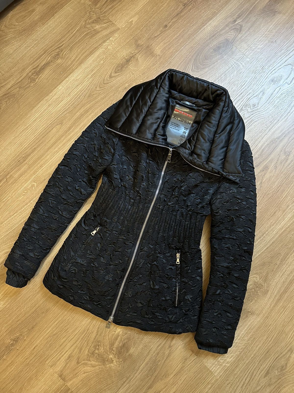 image of Miu Miu Jacket Prada in Black, Women's (Size Small)