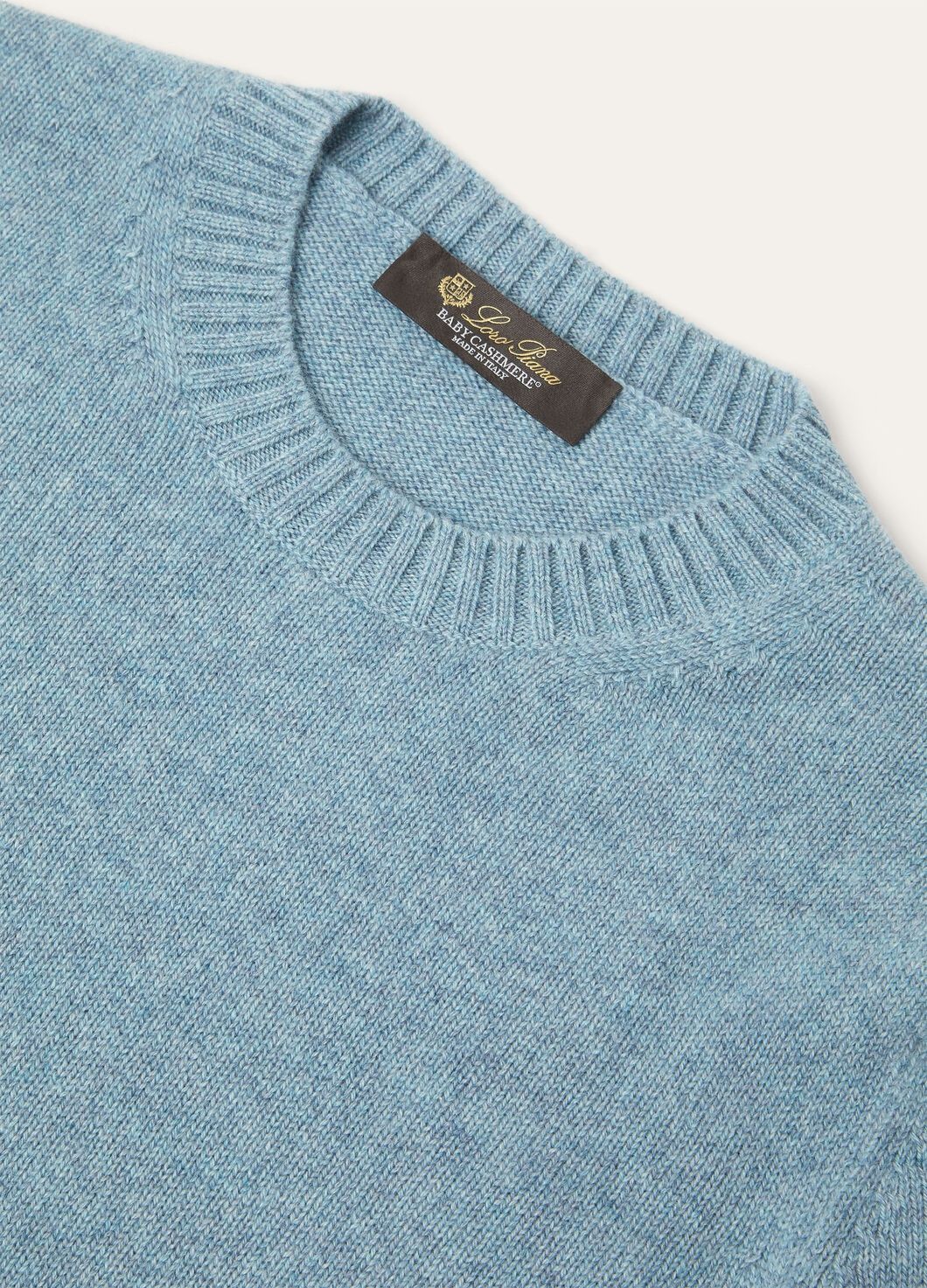 Loro Piana o1w1db10825 FAO5162 Parksville Crewneck Sweater Light Blue Size S / US 4 / IT 40 - 3 Thumbnail