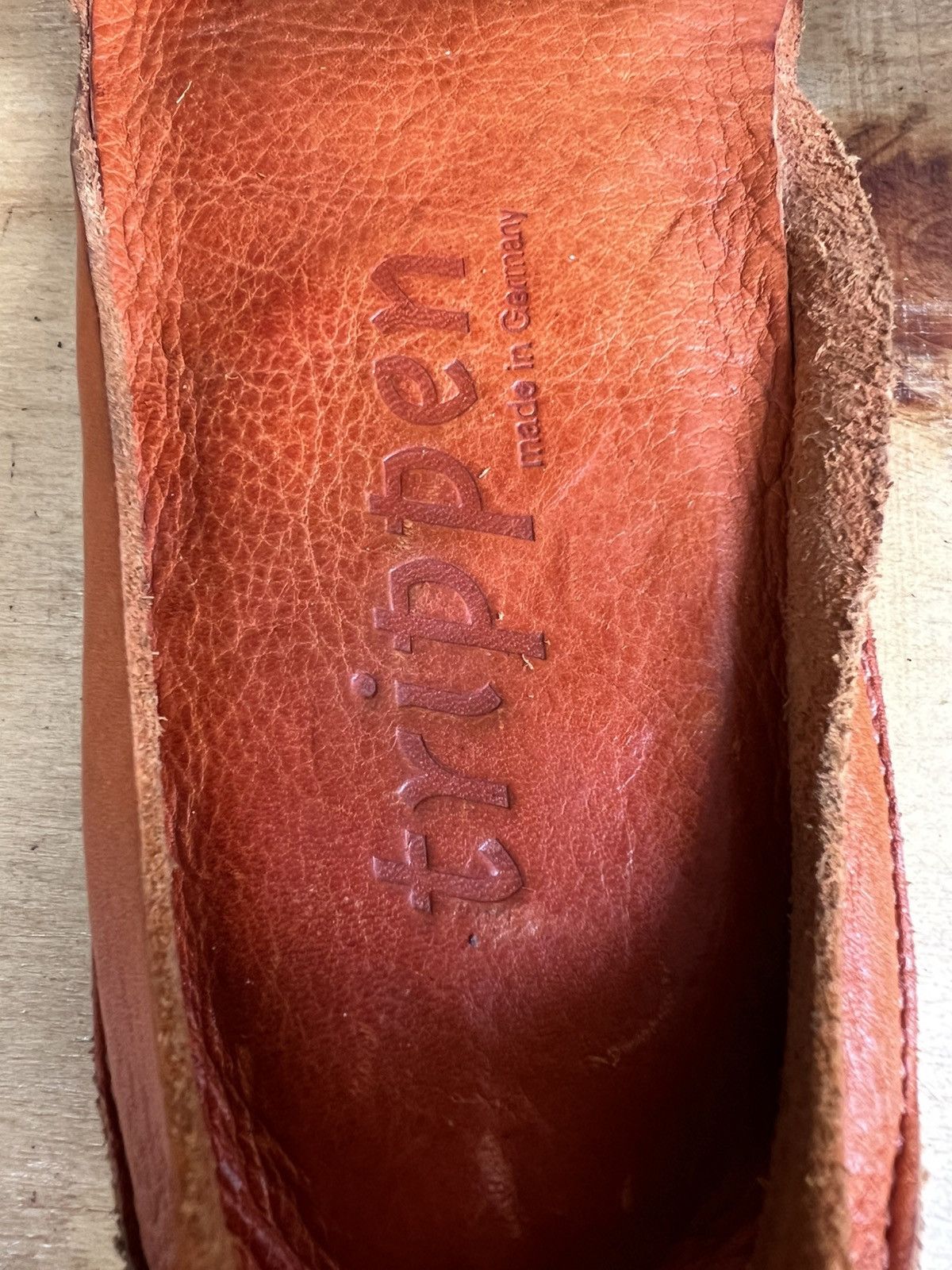 Trippen Trippen Womens Curls Orange Leather Sandals Size US 8 / IT 38 - 14 Thumbnail