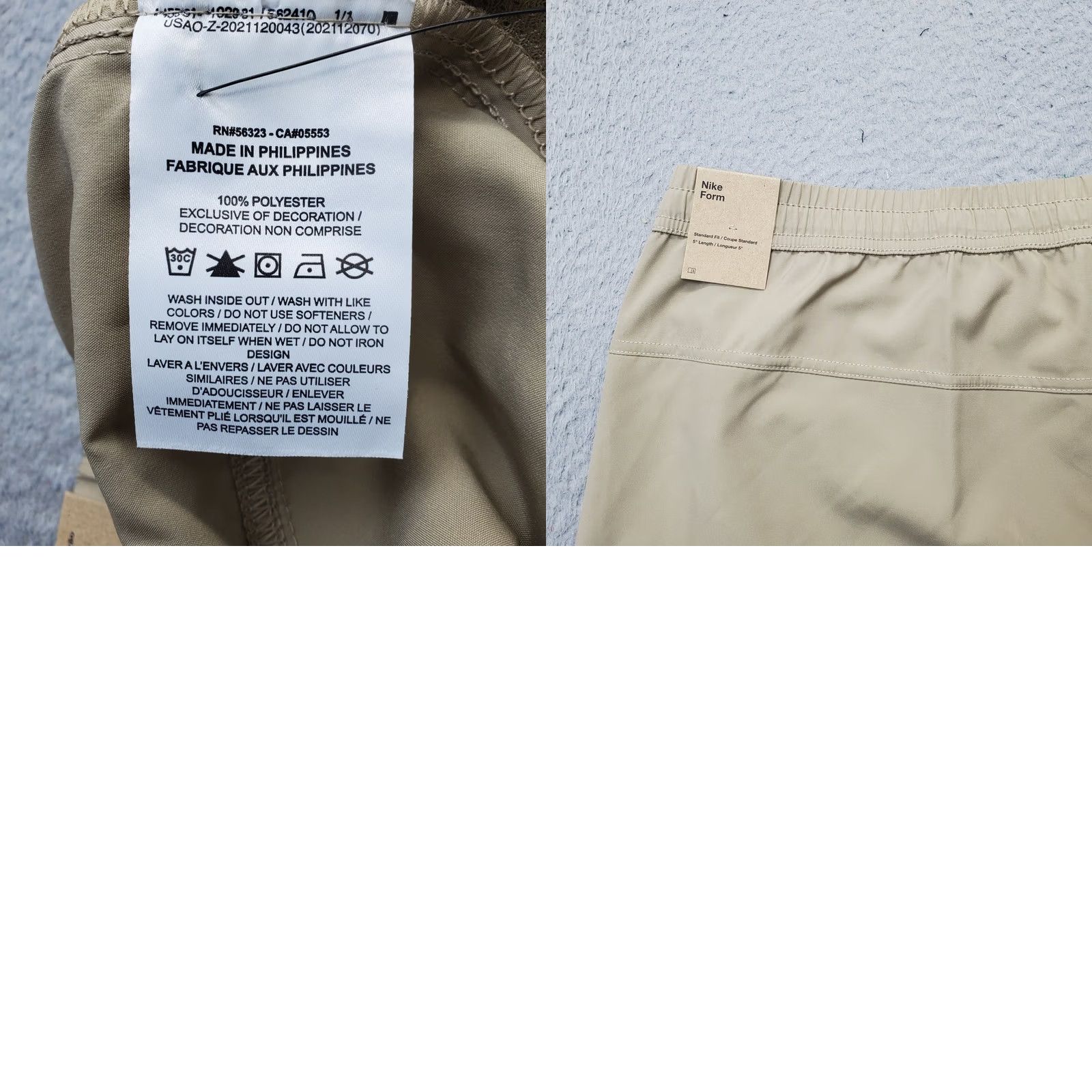 Nike Nike Running Shorts Mens XL Tan Four-Way Stretch Drawstring Waist Activewear Shorts Size US 36 / EU 52 - 8 Thumbnail