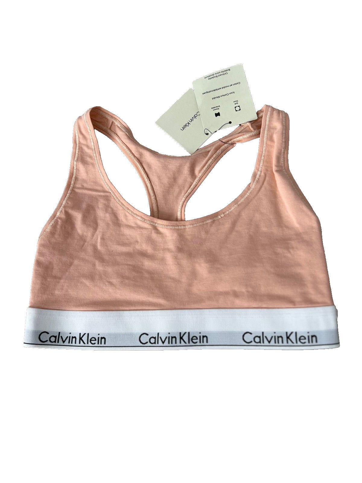 Calvin Klein Calvin Klein CK Unlined Bralette Coral Almond ( L ) Size L / US 10 / IT 46 - 3 Thumbnail