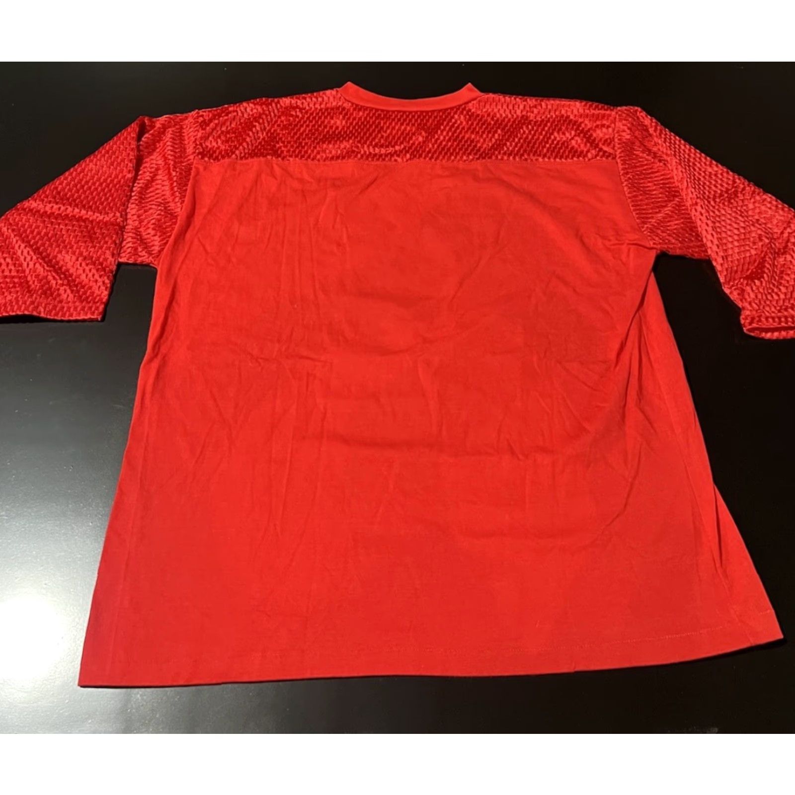 VINTAGE Artex USMC US Marine Corps Heavy Raglan T Shirt Bulldog Sz M Red 70s Knit Cotton Flocked Mens / Unisex Adults T-Shirt Size M