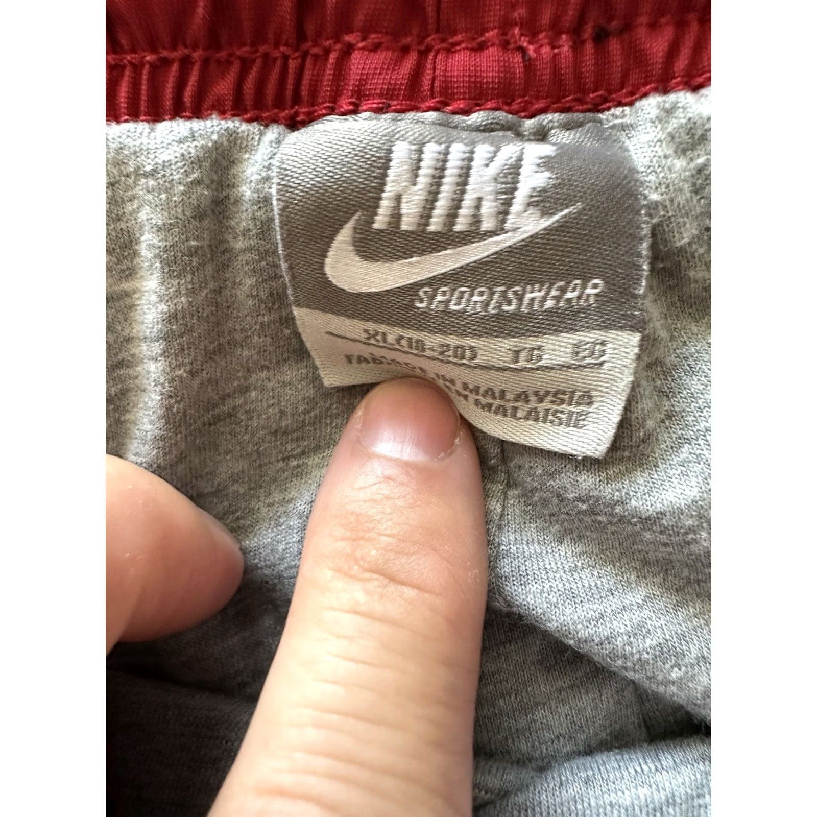 Nike VINTAGE Nike Lined Athletic Pants Mens Small Windbreaker Fleece Swoosh 90s Y2K Size US 29 - 4 Thumbnail