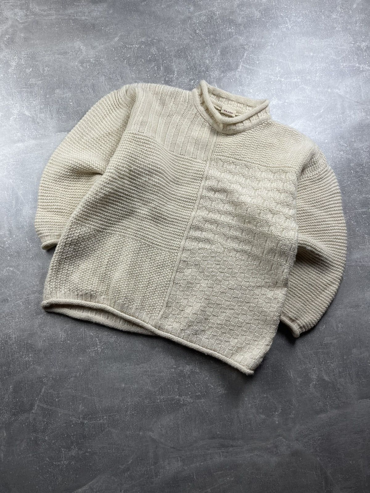 Other Hessnatur 100% Virgin Wool Textured Knit Sweater Cream Size US M / EU 48-50 / 2 - 1 Thumbnail