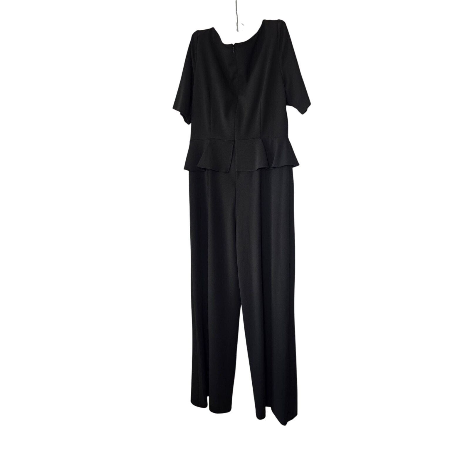 Adrianna Papell ADRIANNA PAPELL Womens Black Gathered Jumpsuit Size 42" / US 20 - 14 Thumbnail