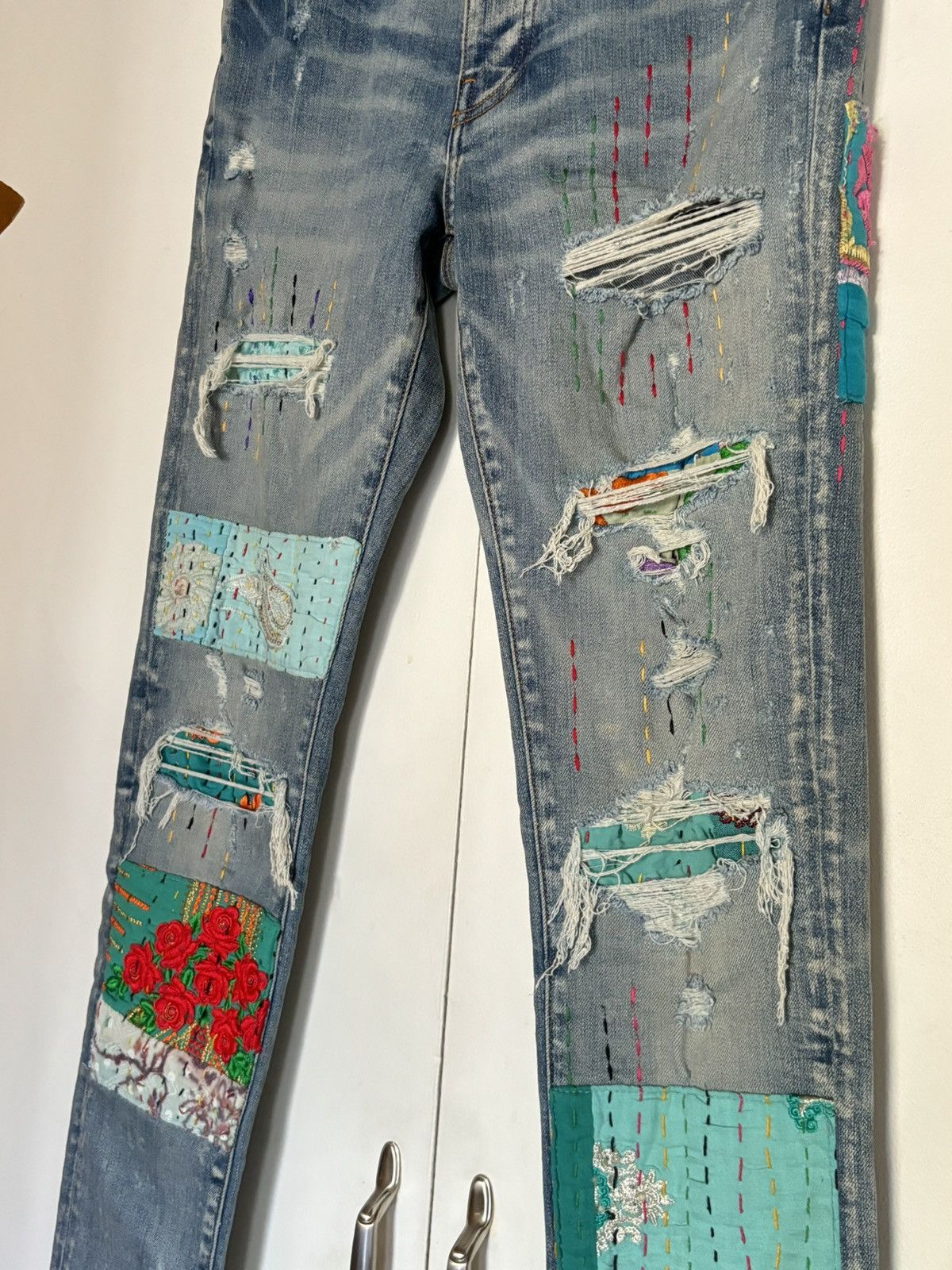 Amiri Amiri Embroidered Denim Size US 29 - 4 Thumbnail