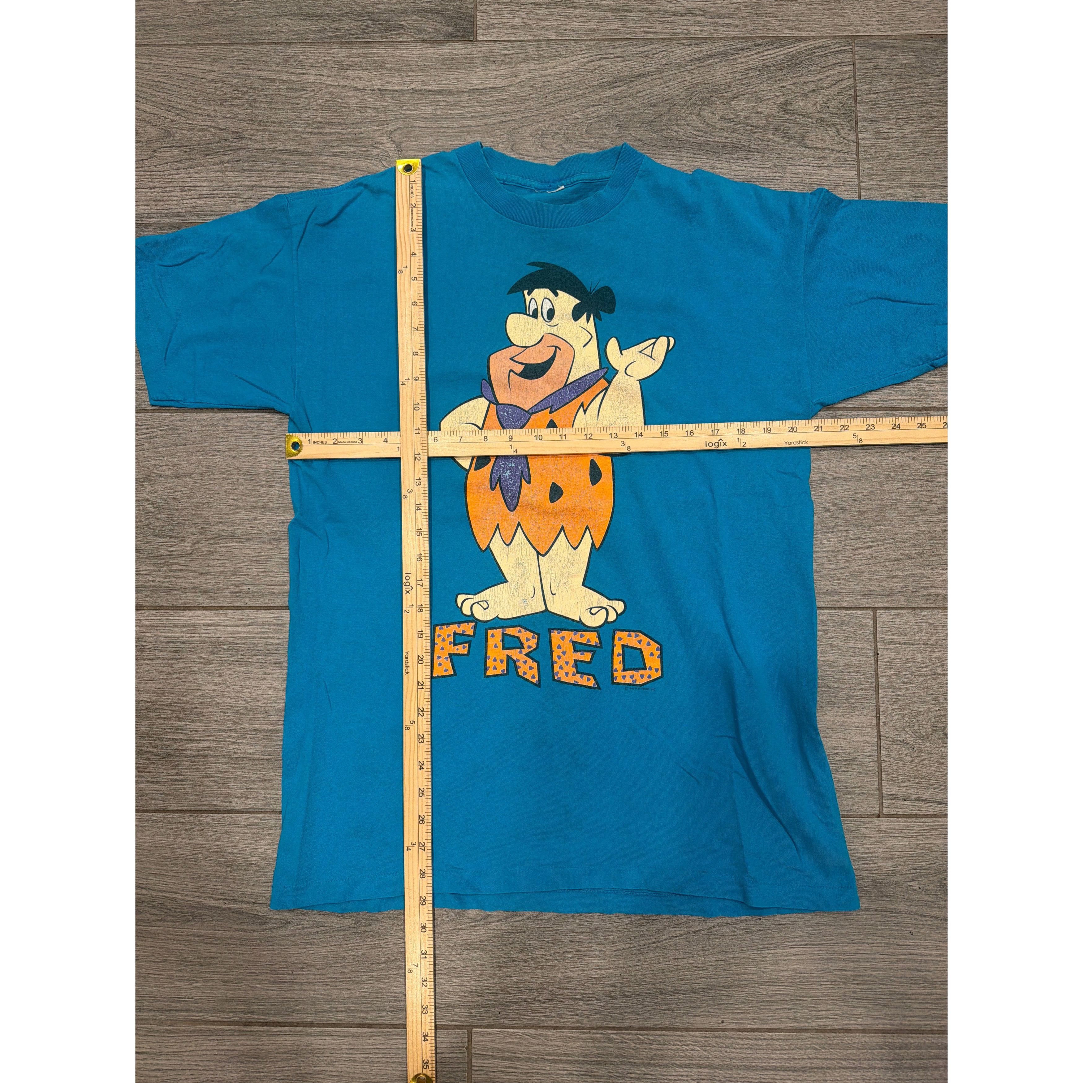 Other 1992 Fred Flintstone Blue Hanna Barbara Universal Studios T- Size US L / EU 52-54 / 3 - 2 Thumbnail