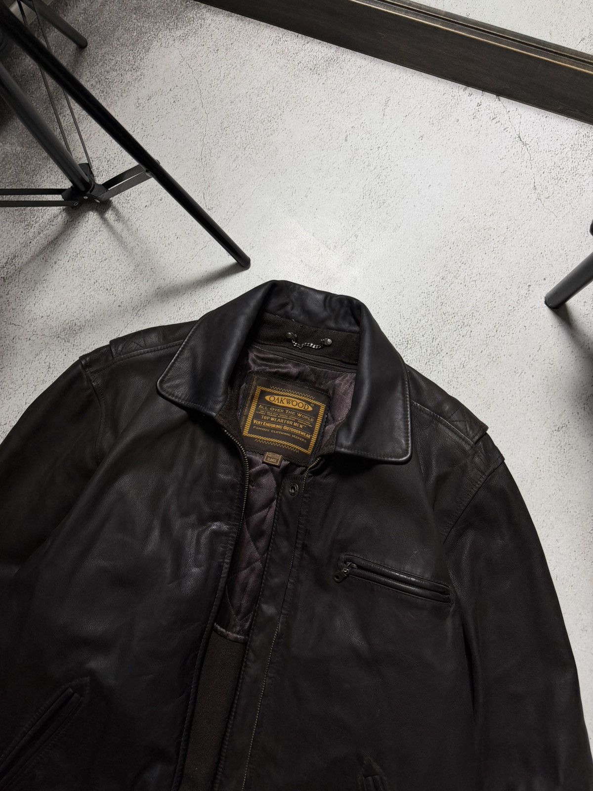 Genuine Leather Oakwood Vintage Real Leather USA Black Jacket Size US XL / EU 56 / 4 - 5 Thumbnail