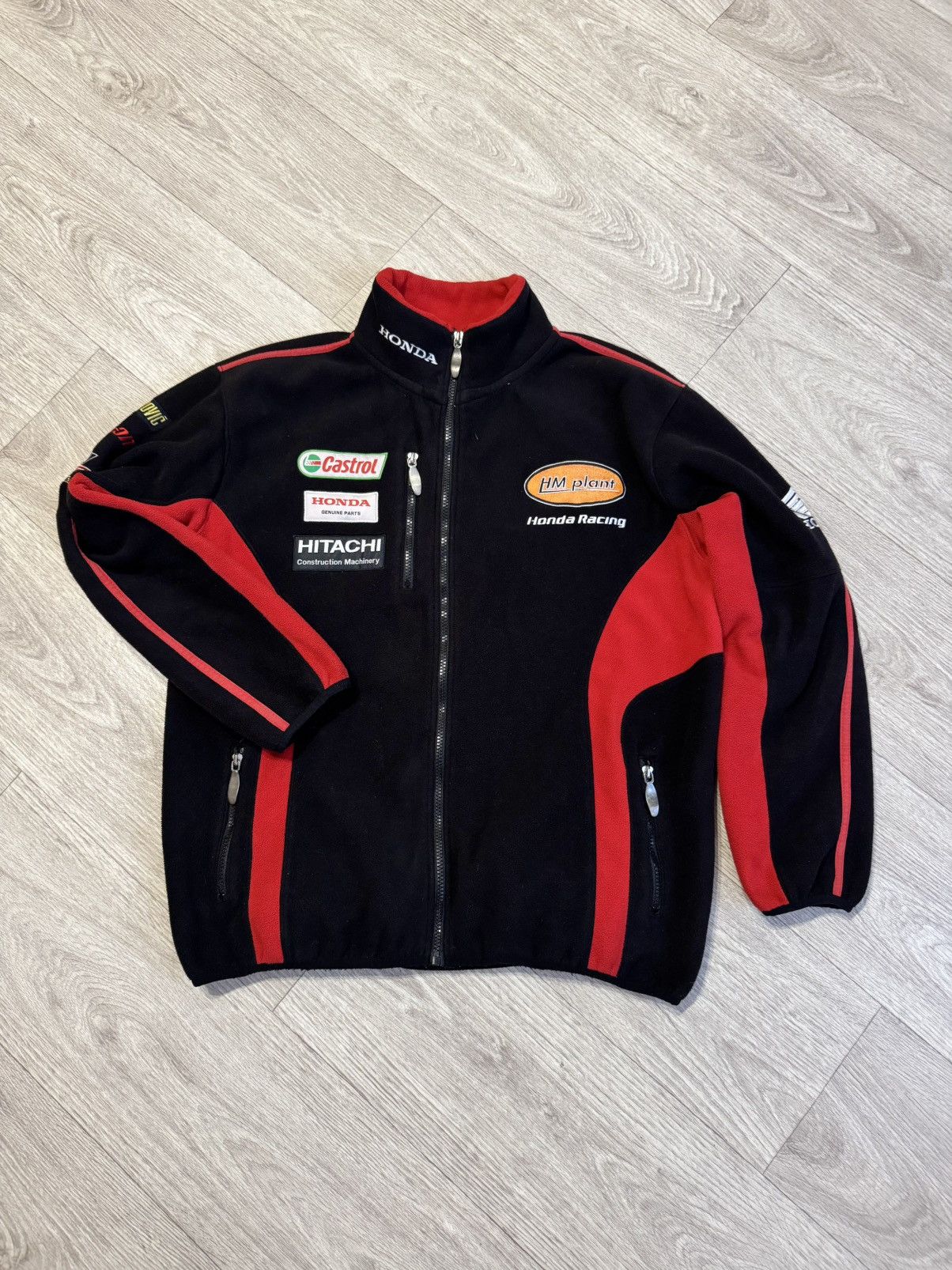 Honda 🔷Vintage Honda Racing Fleece Sweatshirt 90s🔷 Size US M / EU 48-50 / 2 - 1 Thumbnail