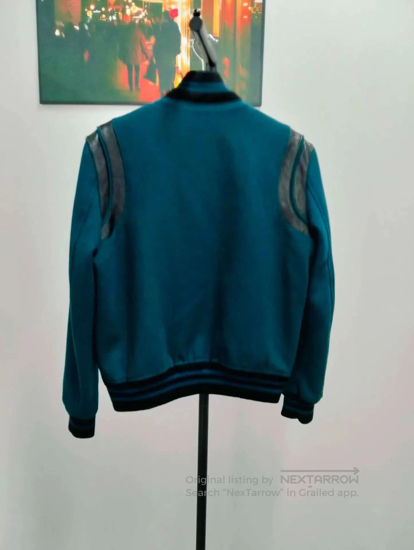 Saint Laurent Paris Saint Laurent Teal Baseball Jacket. Size US S / EU 44-46 / 1 - 2 Thumbnail