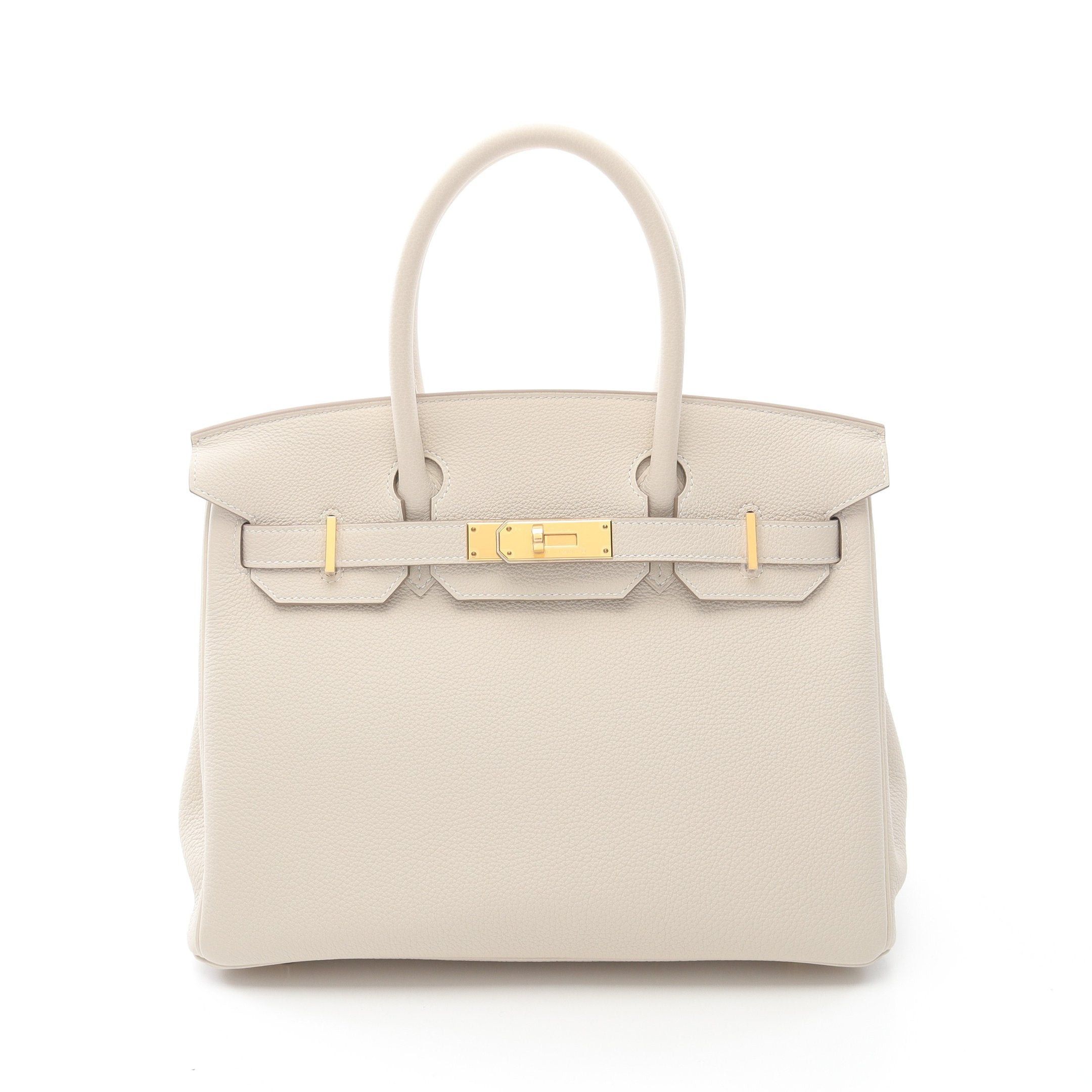 Hermes Hermes Birkin 30 Kure Handbag Togo Off White Gold Hardware K Stamp Size ONE SIZE - 1 Thumbnail