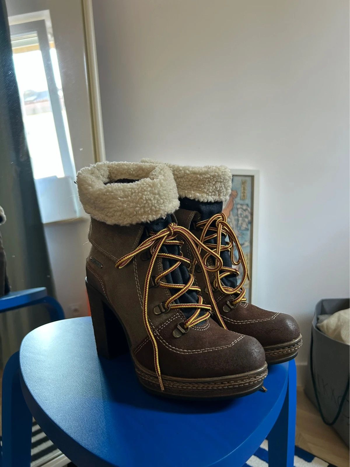 Diesel Diesel winter lace-up high-heeled ankle boots Size US 7 / IT 37 - 1 Thumbnail