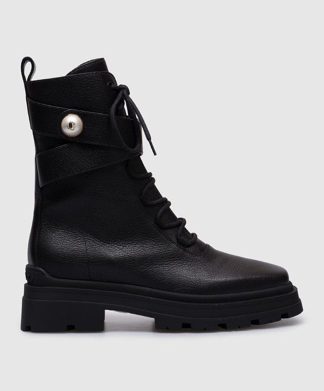 Jimmy Choo Noemi 45 black leather boots Size US 7 / IT 37 - 1 Thumbnail