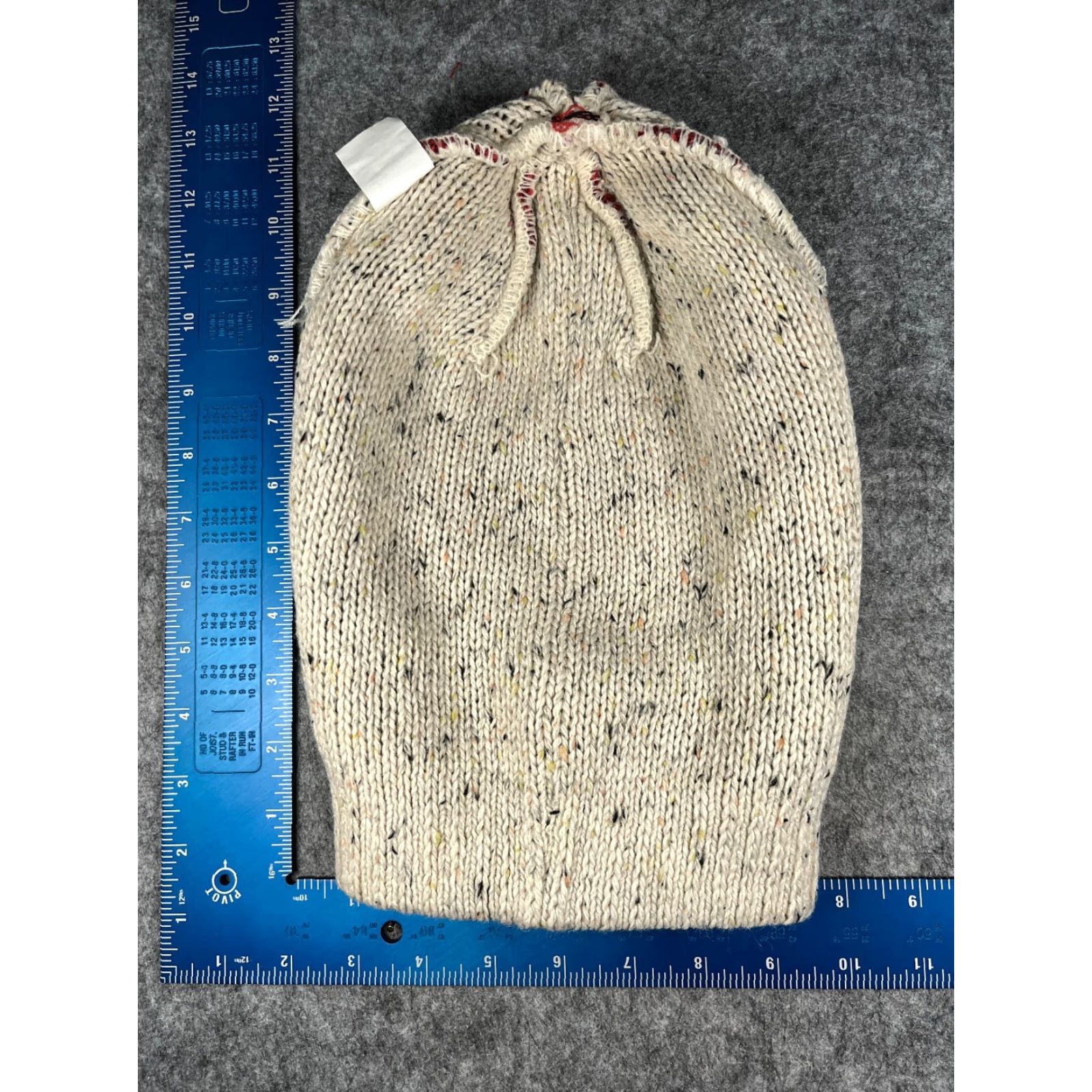 Vintage USA Flag Mukluks Beanie Women Blue Red White Stripe Confetti Knit 100% Acrylic Woman Winter Hat USA Flag Beanie Womens Blue Size ONE SIZE - 6 Thumbnail