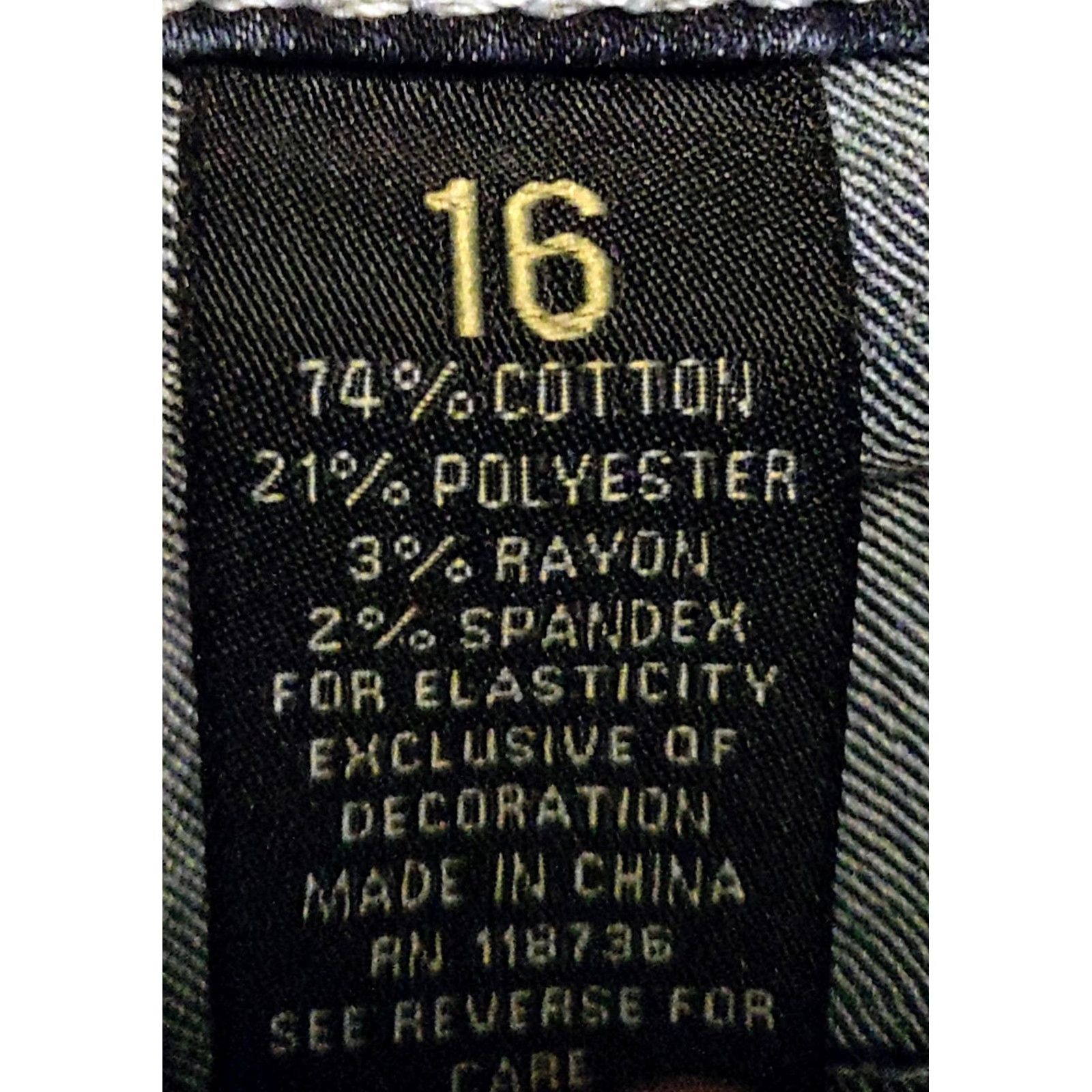 Denime Love Indigo Denim Jeans 16 Bootcut 5-Pocket Regular Rise Mid Blue Women's 31 Inseam XS? Size 25" / US 0 / IT 36 - 7 Thumbnail