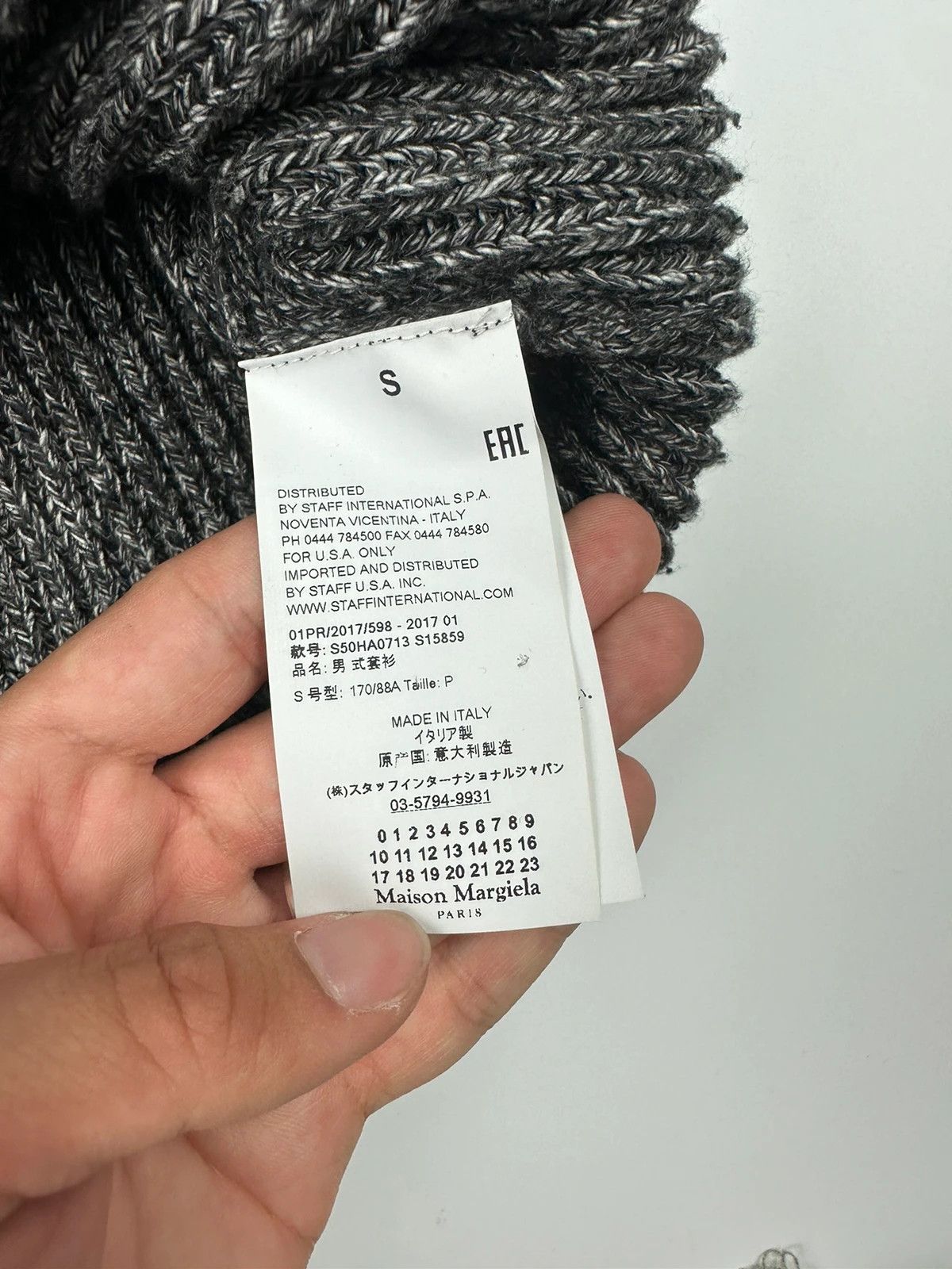 Maison Margiela Maison Margiela FW2017 Line 14 Grey Knit Sweater Zip Sleeves Size US M / EU 48-50 / 2 - 10 Thumbnail