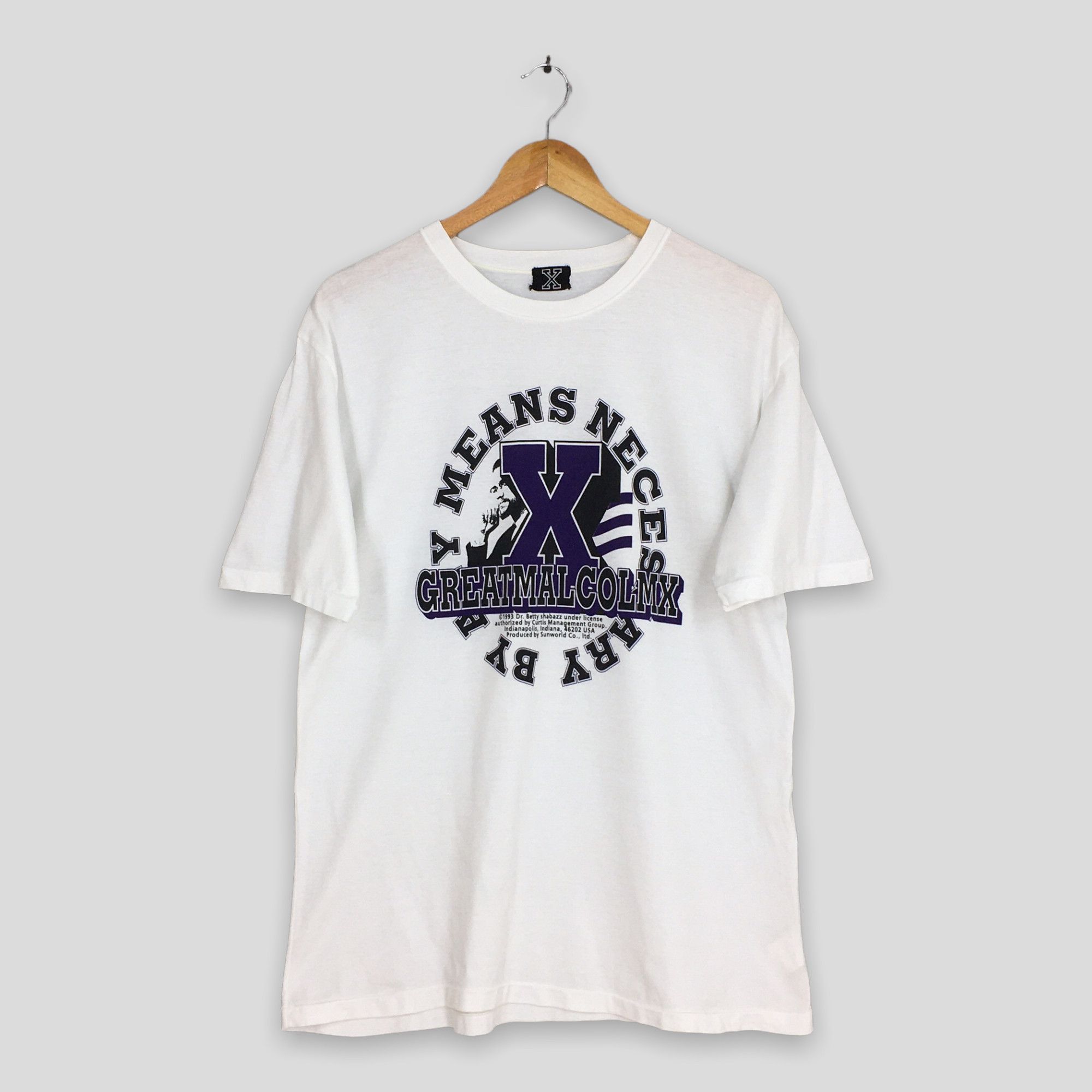Any Means Necessary Vintage 1993 Malcolm X Black Community T shirt Medium Size US M / EU 48-50 / 2 - 1 Thumbnail