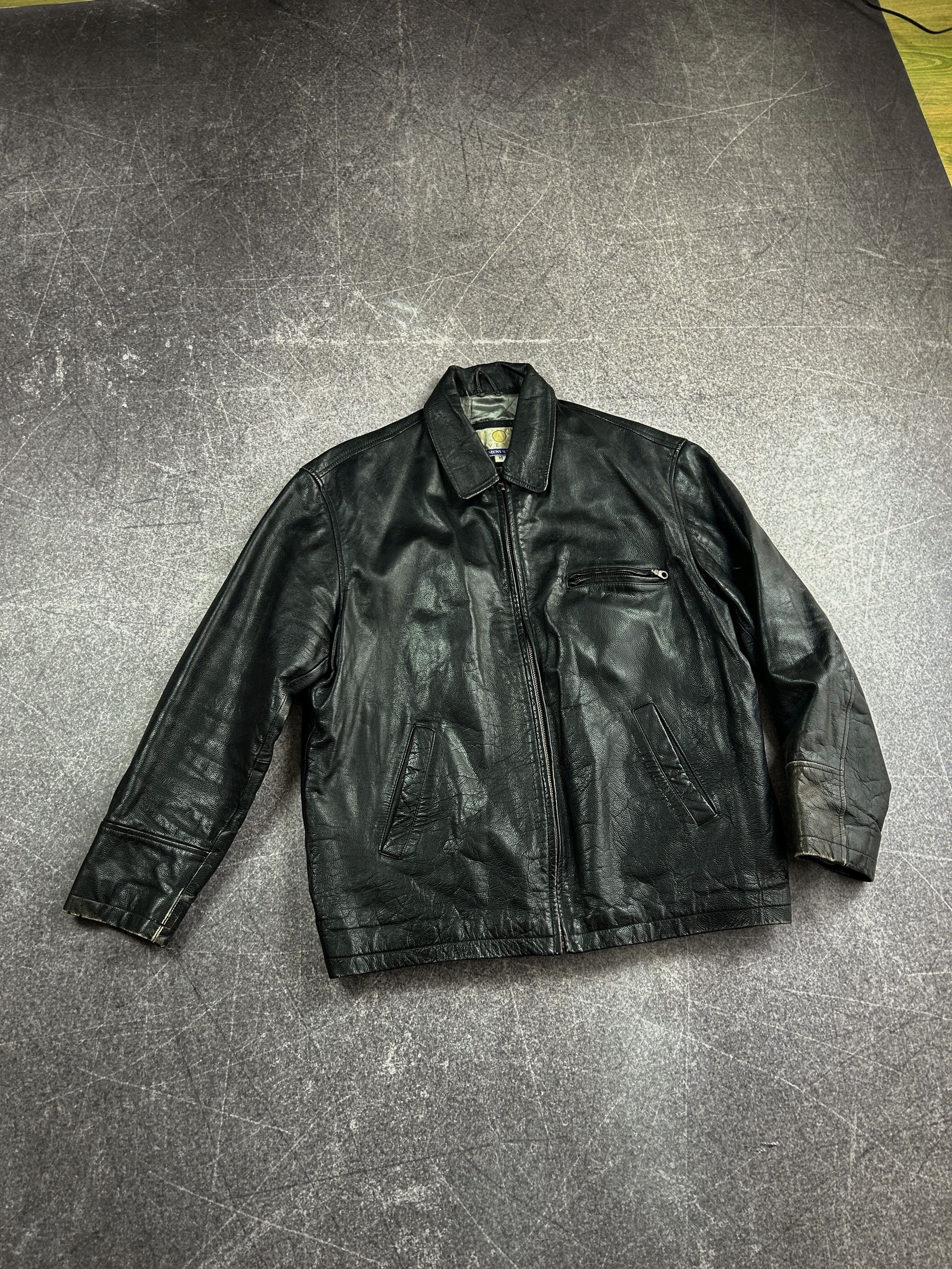 Japanese Brand VTG Yohji Yamamoto Kanye West Ye Style Washed Leather Jacket Size US L / EU 52-54 / 3 - 8 Thumbnail