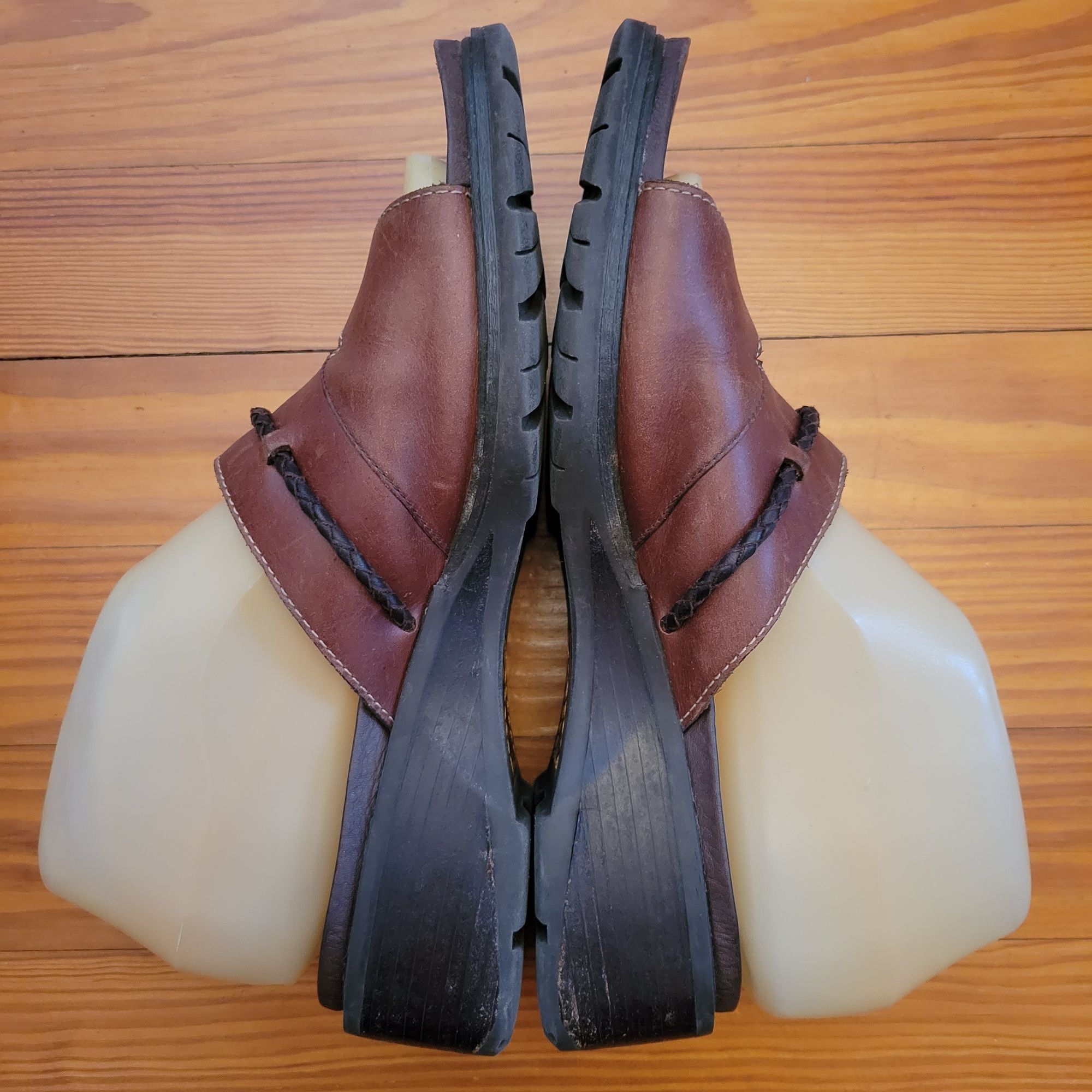 Timberland Timberland 7.5M Brown Leather Sandals Smart System Slides We Size US 7.5 / IT 37.5 - 7 Thumbnail