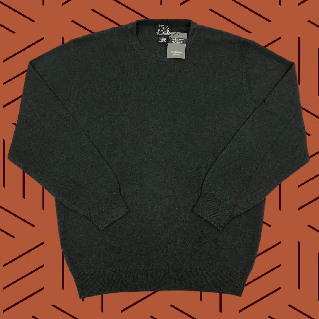 Jos. A. Bank Jos A Bank Travelers Collection Cashmere Sweater Mens L Dark Green Crewneck NEW Size US L / EU 52-54 / 3 - 1 Thumbnail