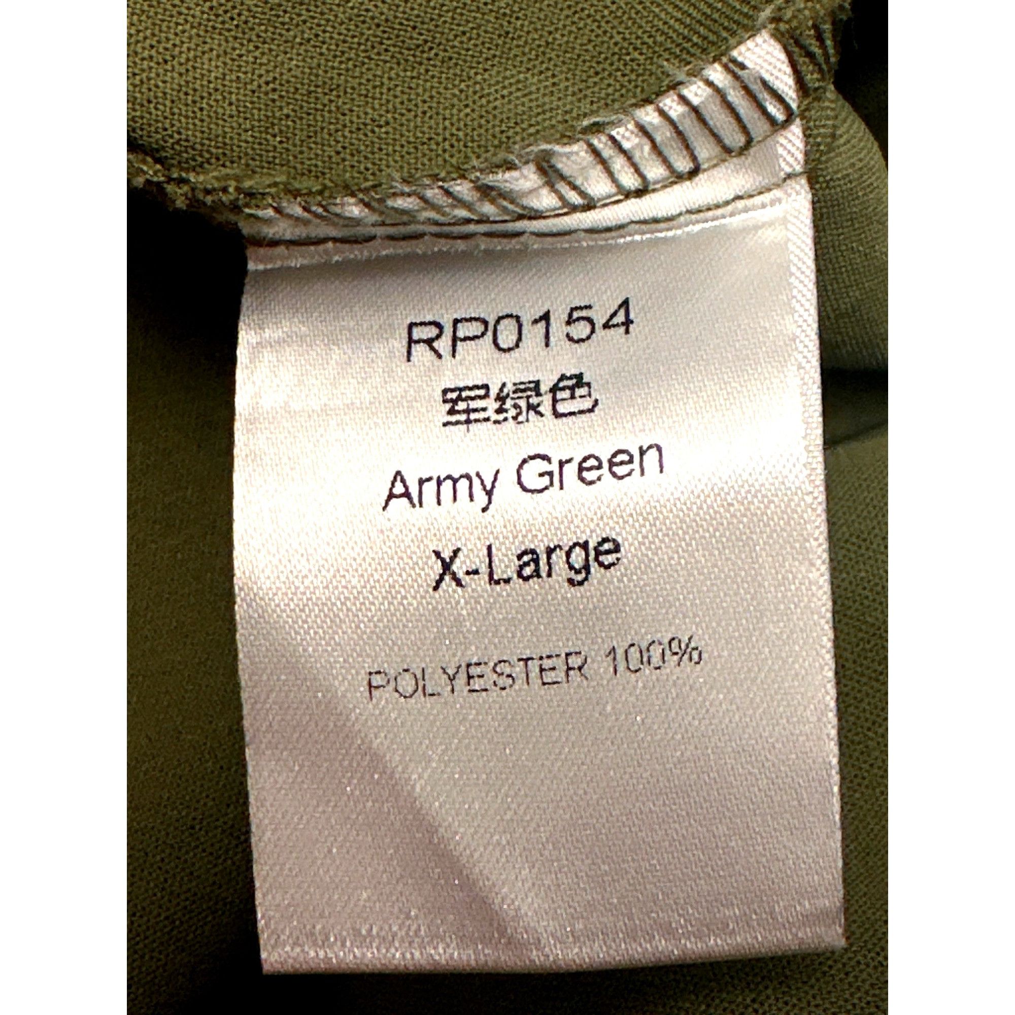 Other CCC Army Green Chic Henley Short Sleeve Button Up Lapel Shir Size XL / US 12-14 / IT 48-50 - 8 Thumbnail