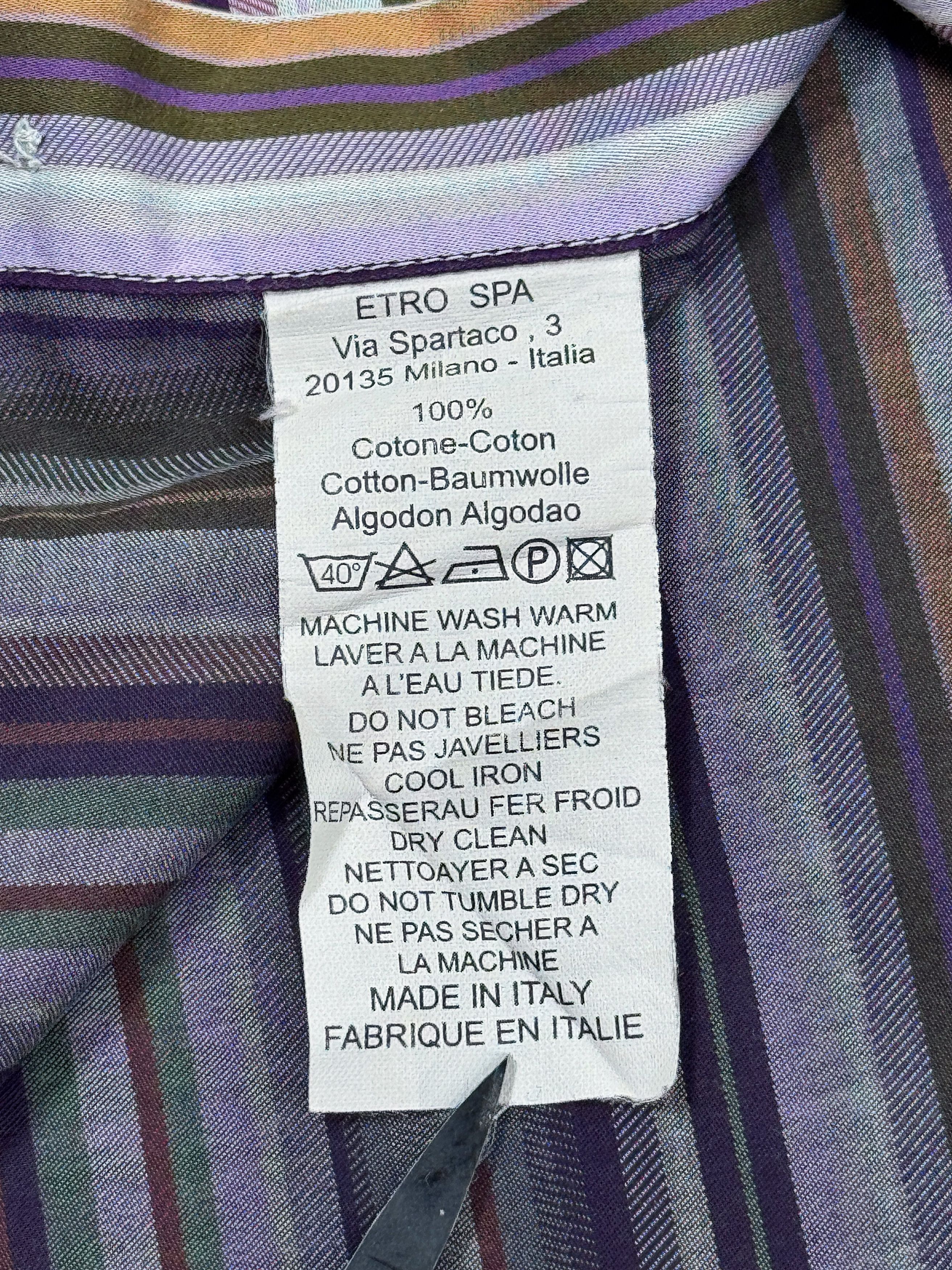 Etro Etro Shirt Multicolor Sriped Pattern Classic Size US L / EU 52-54 / 3 - 19 Thumbnail