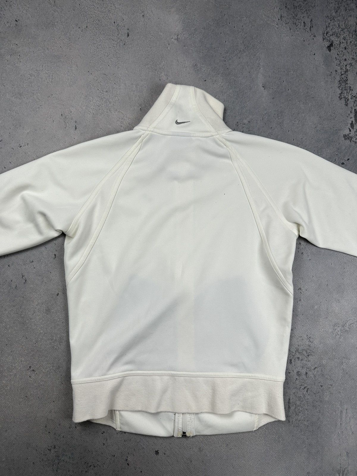 Nike Vintage Nike Mini Swoosh Full Zip Track Jacket Cream Y2K Size XS / US 0-2 / IT 36-38 - 8 Thumbnail