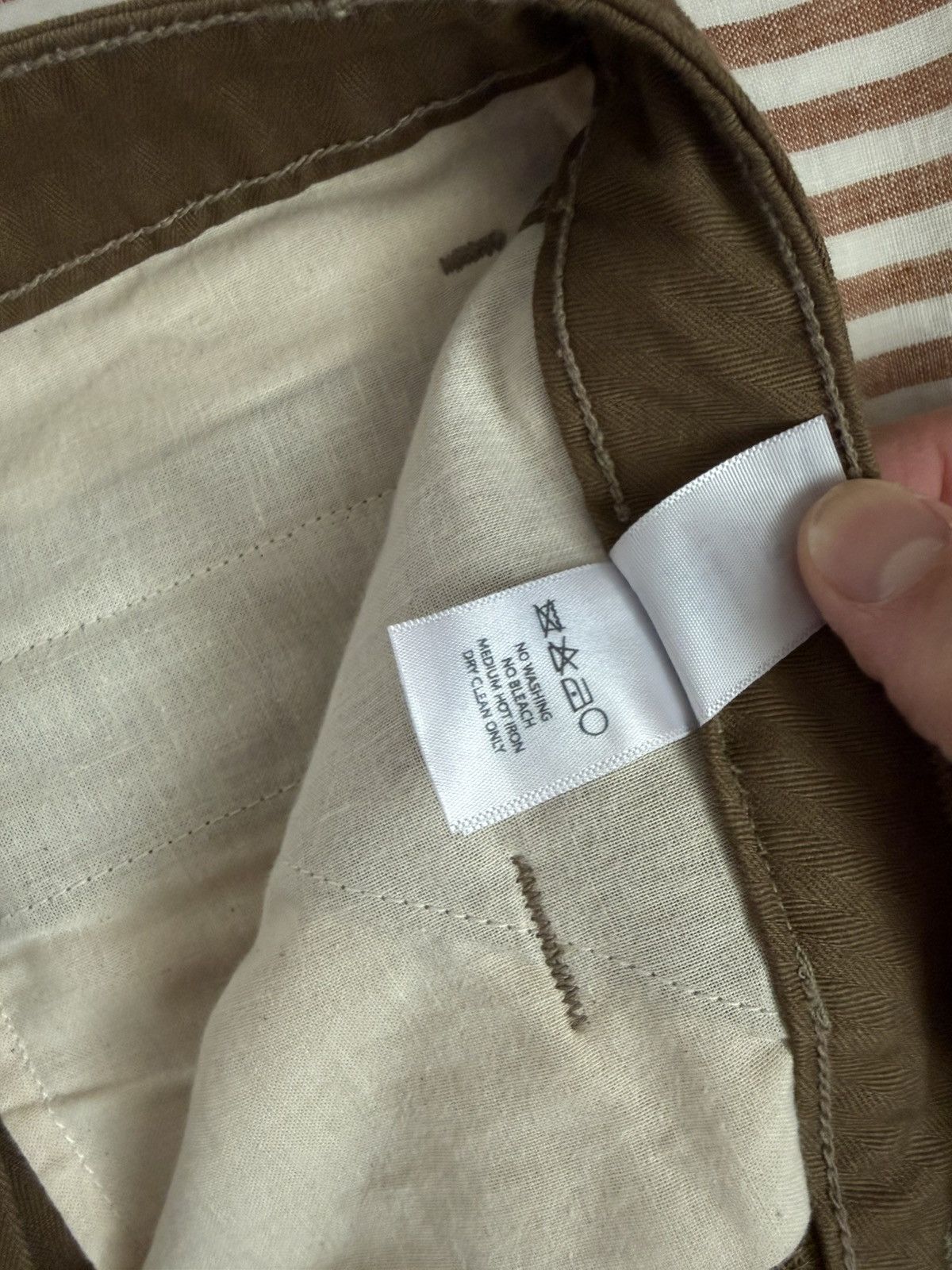 Reese Cooper Cotton Herringbone Cargo Pants Coyote Brown Size US 28 / EU 44 - 6 Thumbnail