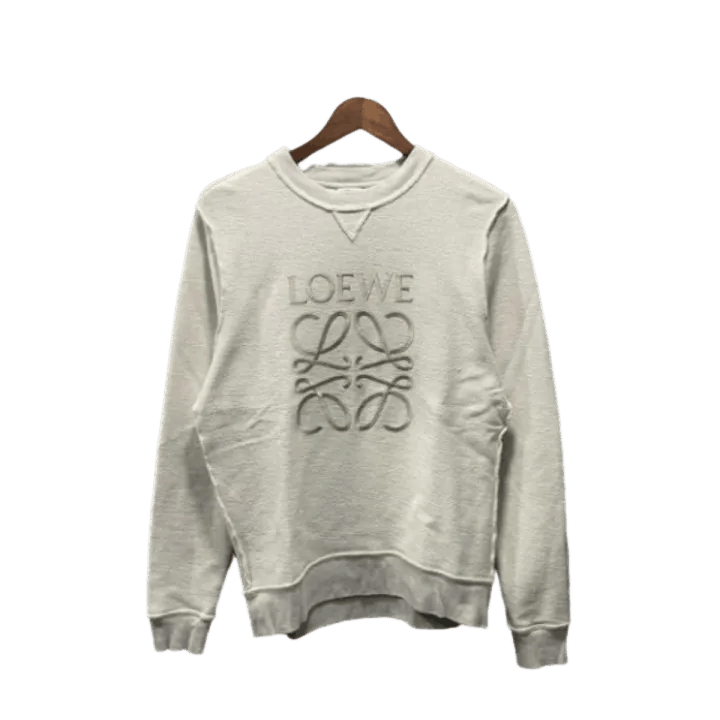 Loewe Loewe Gray Logo Embroidered Long Sleeve Sweatshirt Size US M / EU 48-50 / 2 - 1 Thumbnail