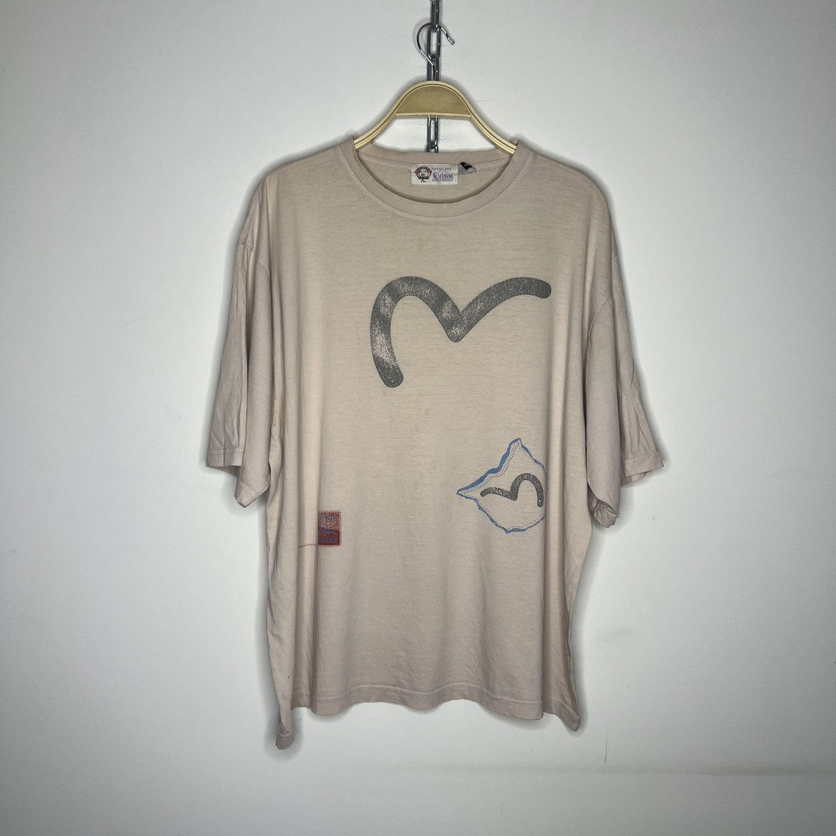 Evisu × Japanese Brand × Vintage Vintage 90s Evisu Big Logo Tee Tshirt Size US XL / EU 56 / 4 - 1 Thumbnail