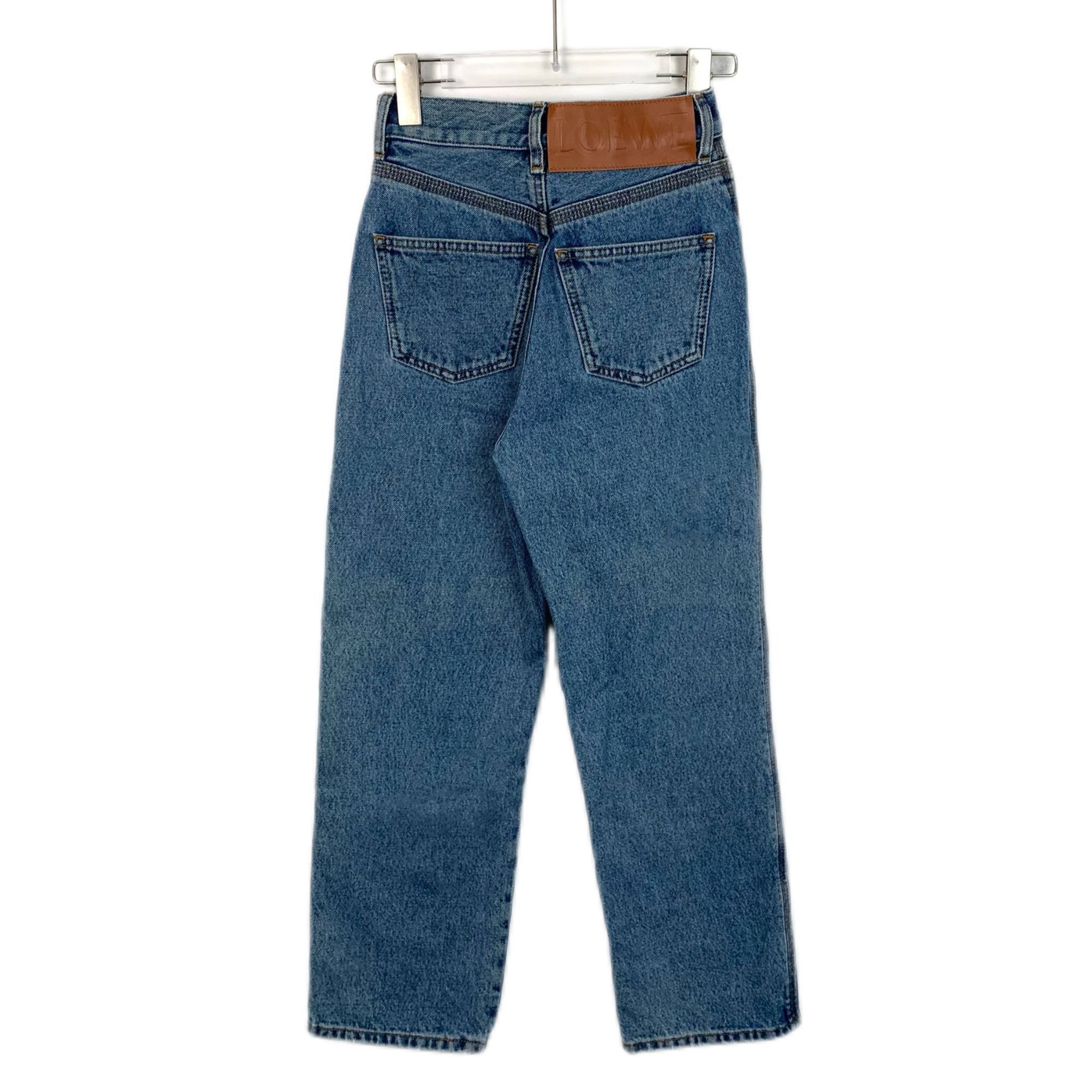 Loewe Loewe Blue Logo Embroidered Straight Leg Cotton Denim Trouse Size 32" / US 10 / IT 46 - 7 Thumbnail