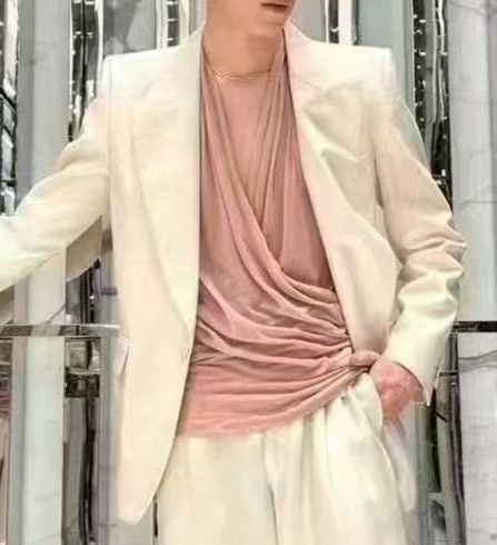 Saint Laurent Paris Saint Laurent Pink Slim Camisole M Size M / US 6-8 / IT 42-44 - 1 Thumbnail