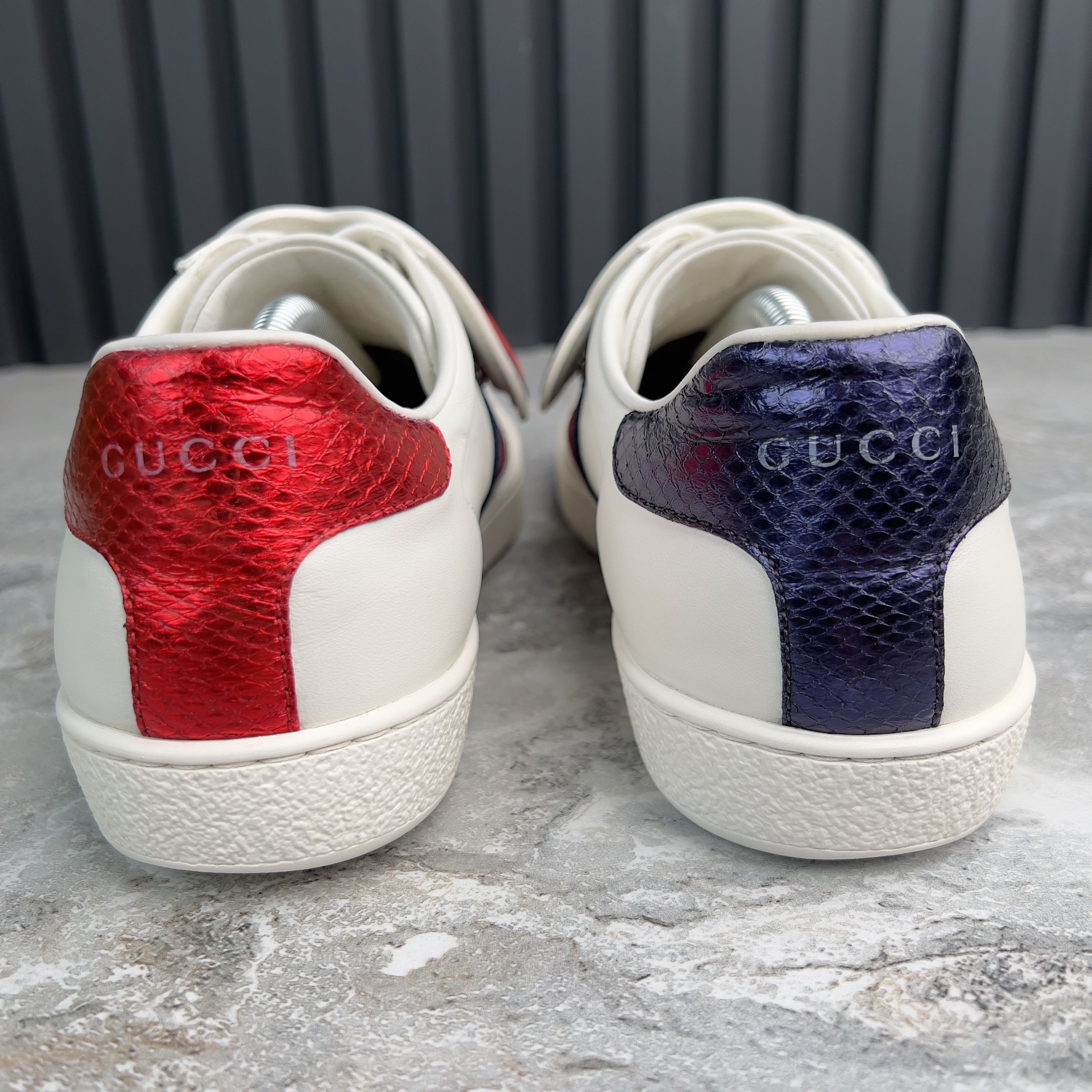 Gucci Gucci Ace Sneakers Blind For Love Patch Web Leather Size US 8 / IT 38 - 10 Thumbnail