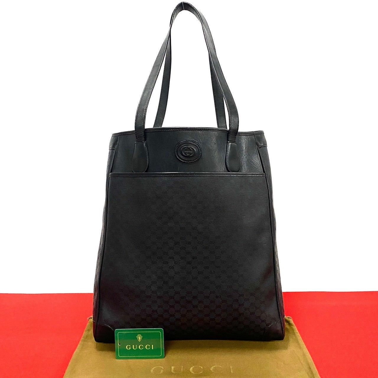 Gucci Gucci Tote Bag Black Leather Size ONE SIZE - 1 Thumbnail