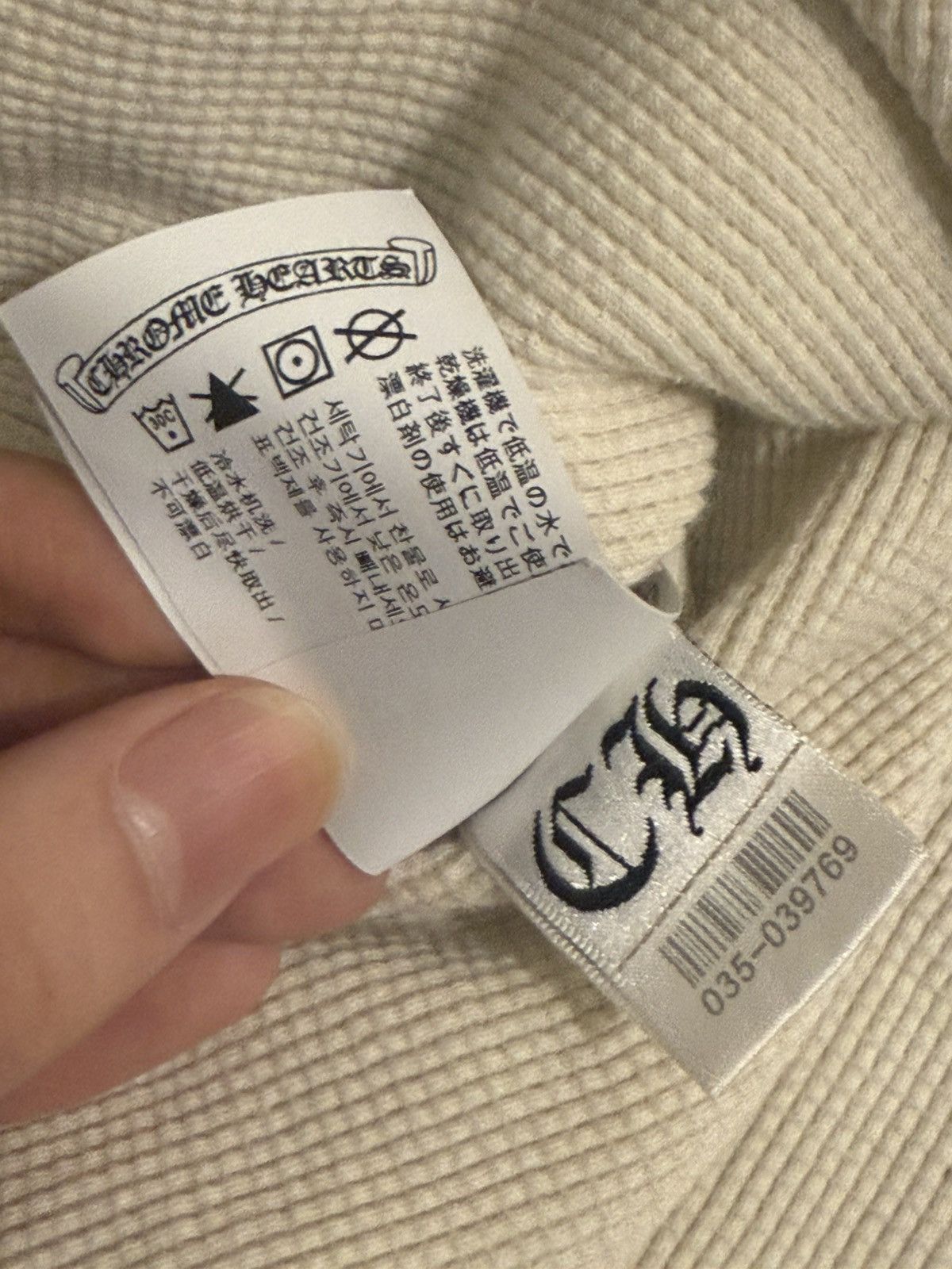 Chrome Hearts Chrome Hearts Logo Embroidered Waffle Henley Half-Sleeve Size US S / EU 44-46 / 1 - 7 Thumbnail