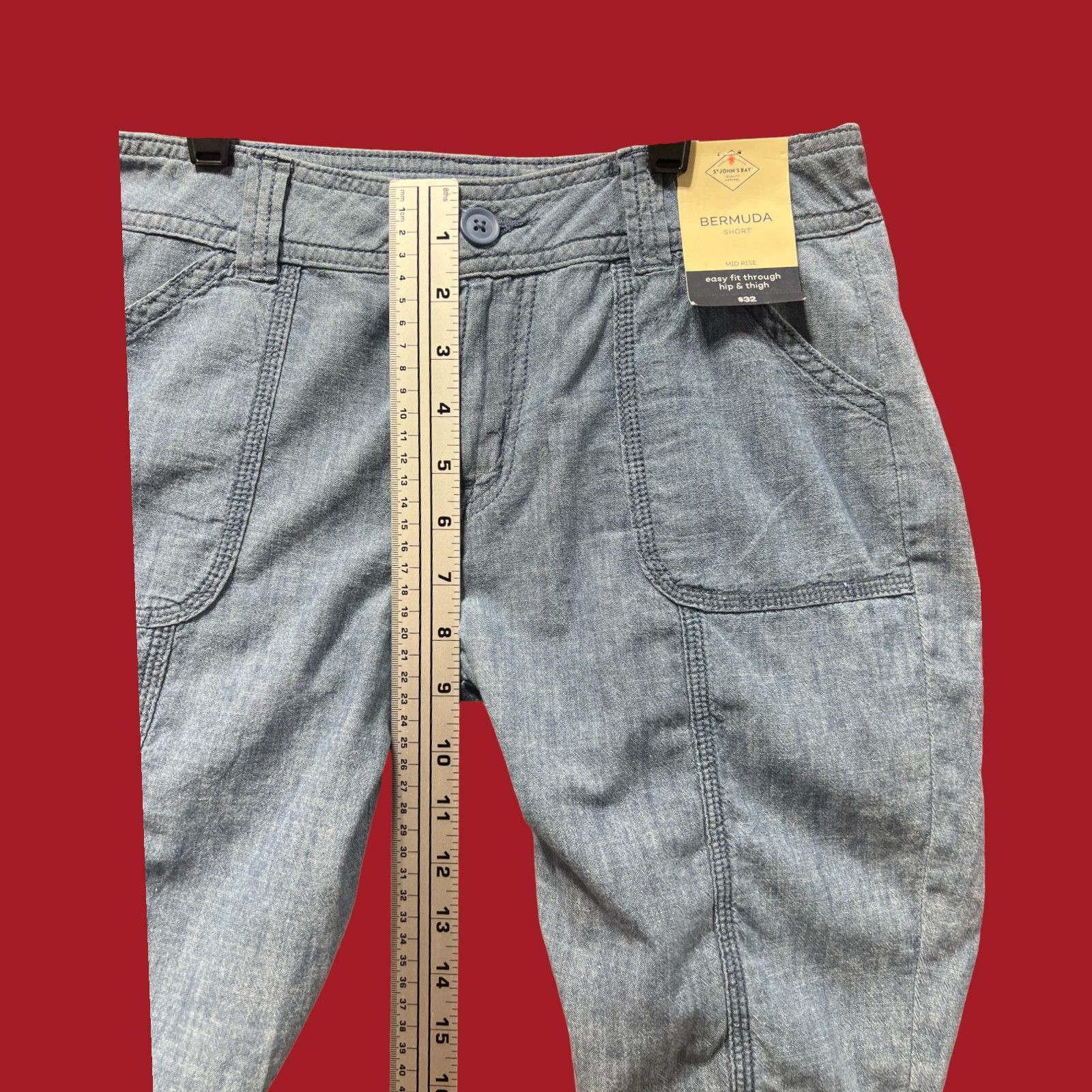 Other St. John's Bay - Women's Mid-Rise Cargo Bermuda Short - Ligh Size 27" / US 4 / IT 40 - 7 Thumbnail
