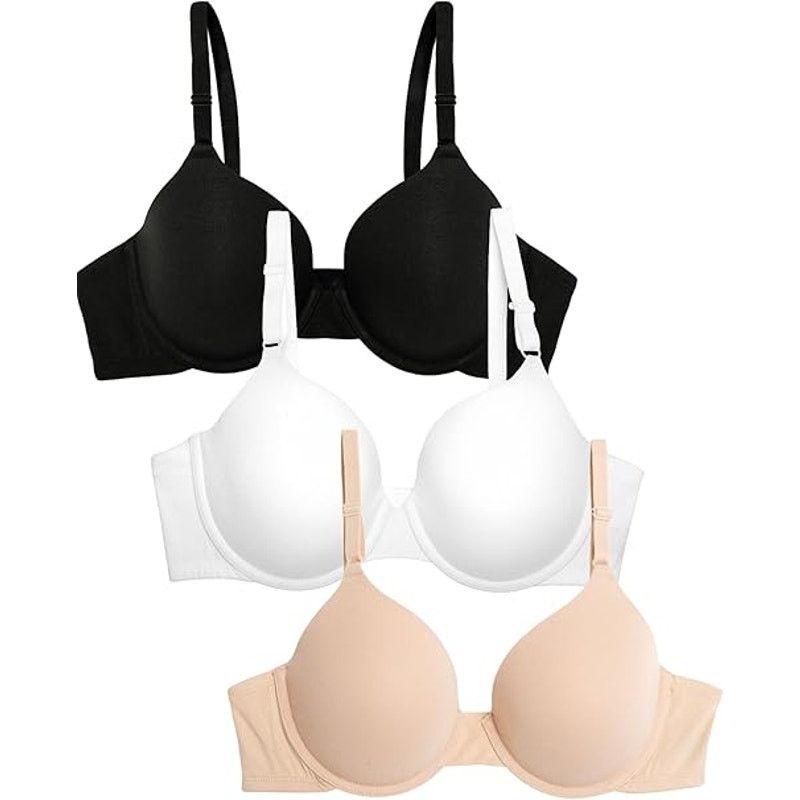 Fruit Of The Loom New 3-Pack Fruit of the Loom Womens 36C Cotton T-Shirt Bras Size ONE SIZE - 1 Thumbnail
