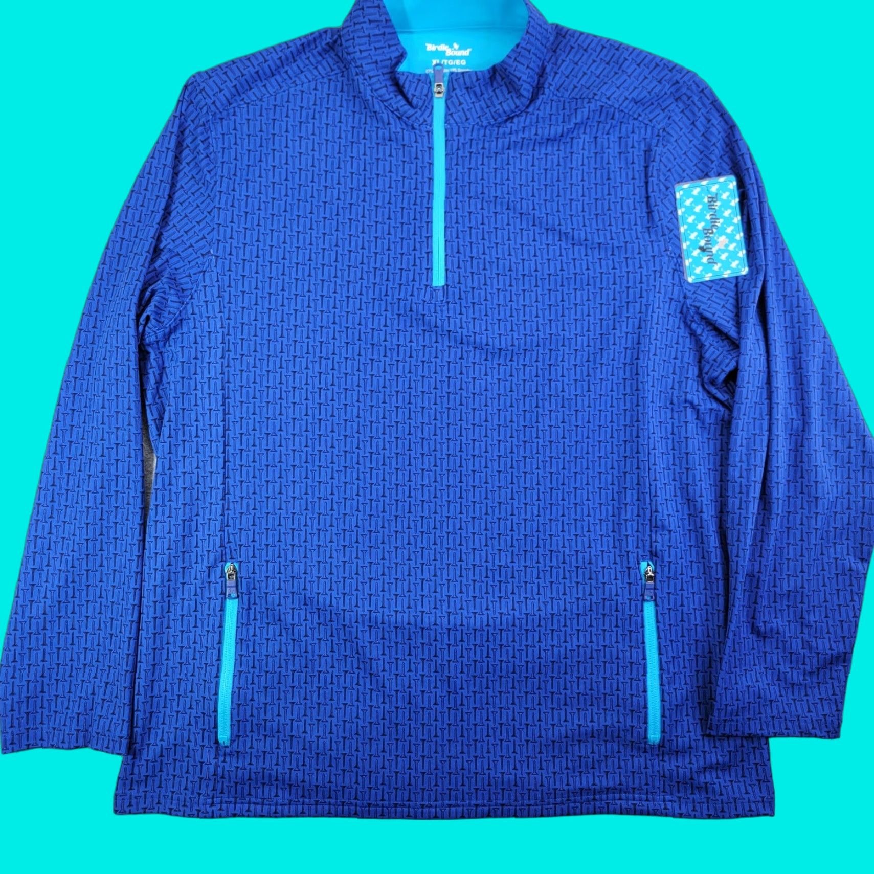 Vintage Birdie Bound shirt Mens XL Blue Golf 1/4 Zip Long Sleeve Pullover Graphic Print 2020s Activewear Golf Tee Size US XL / EU 56 / 4 - 1 Thumbnail