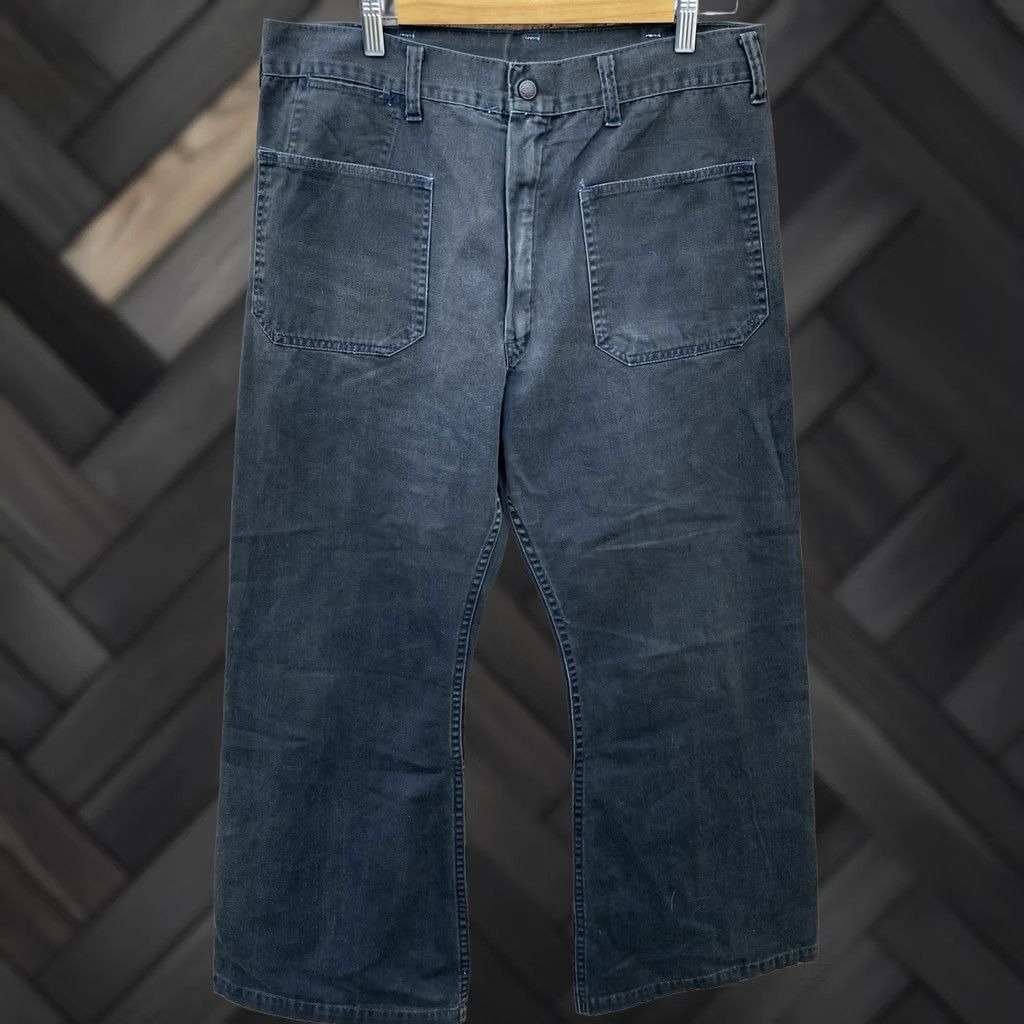 Bell VINTAGE Sailor Pants Flare Bell Botton Talon 42 Zipper 60s 70s 34 in Waist Casual Military Womens/Vintage Pants 34 Inseam 28 Waist to Hem 38.5 in Size US 34 / EU 50 - 1 Thumbnail