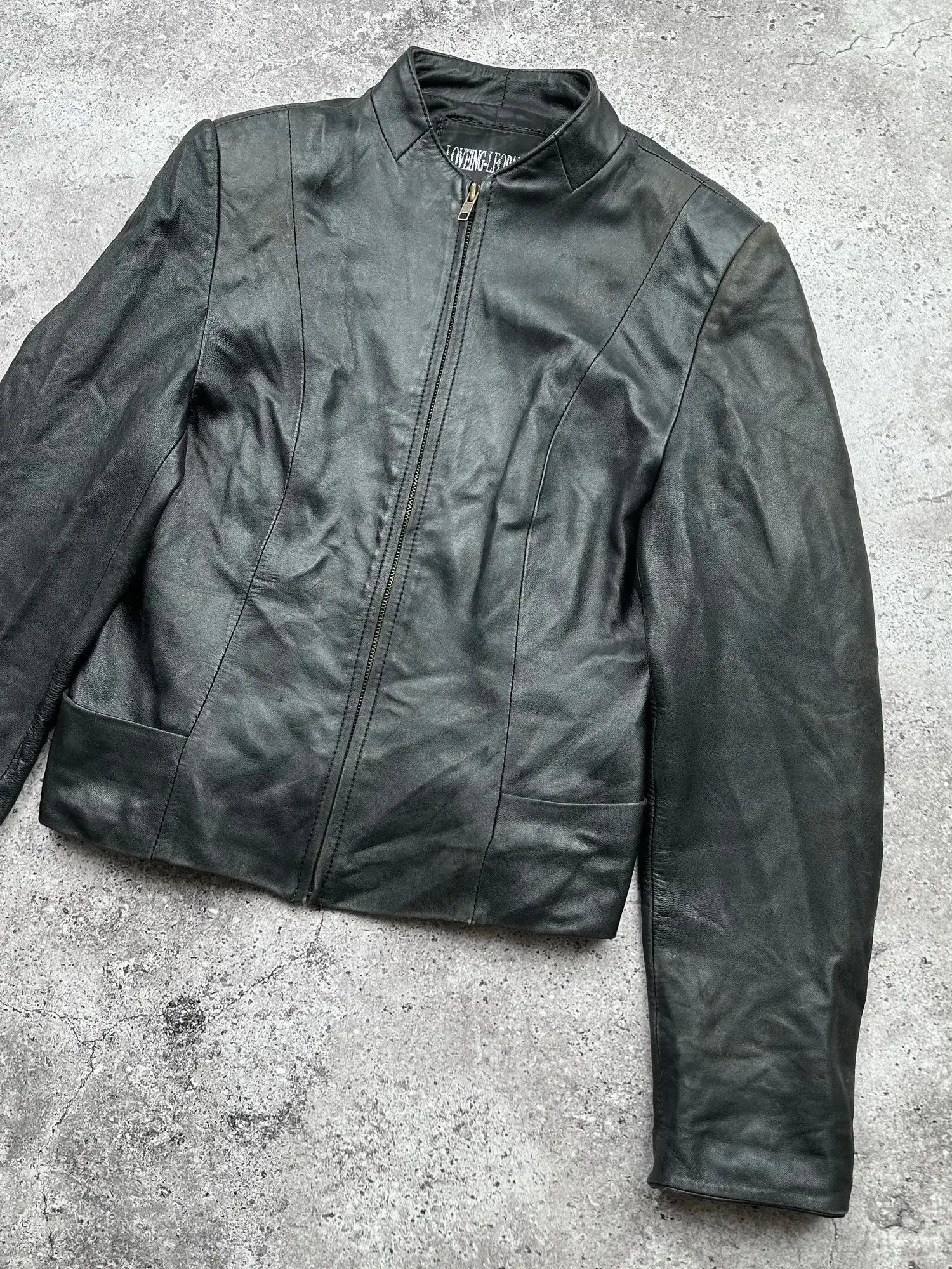 Vintage Vintage Cropped Leather Jacket C389(V7) Size S / US 4 / IT 40 - 3 Thumbnail