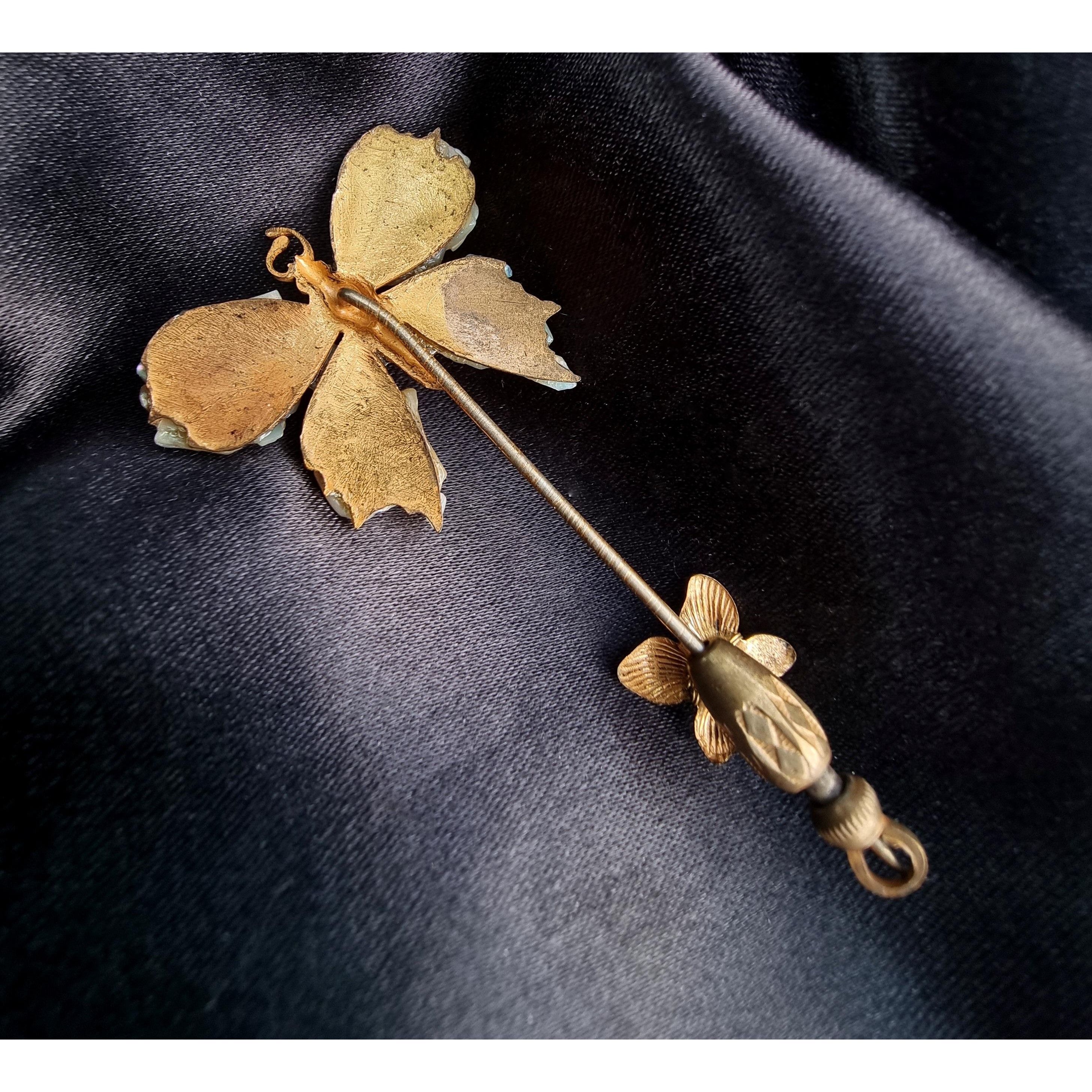 Miriam Haskell Rare Find Vintage 1930s MIRIAM HASKELL Unsigned Butterfly St Size ONE SIZE - 6 Thumbnail