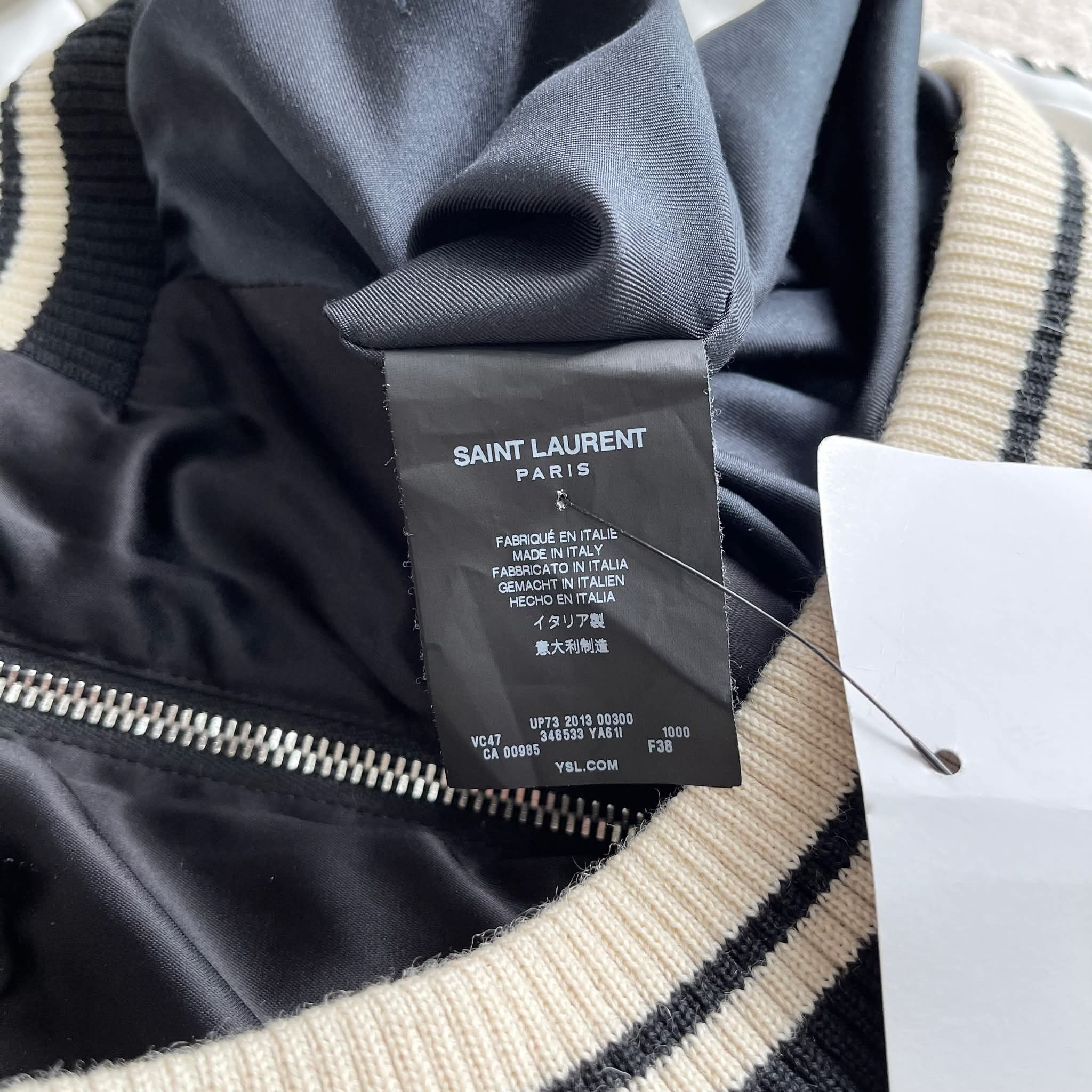Hedi Slimane × Saint Laurent Paris HEDI SLIMANE X SAINT LAURENT BLOOD LUSTER VARSITY JACKET F38 Size S / US 4 / IT 40 - 8 Thumbnail