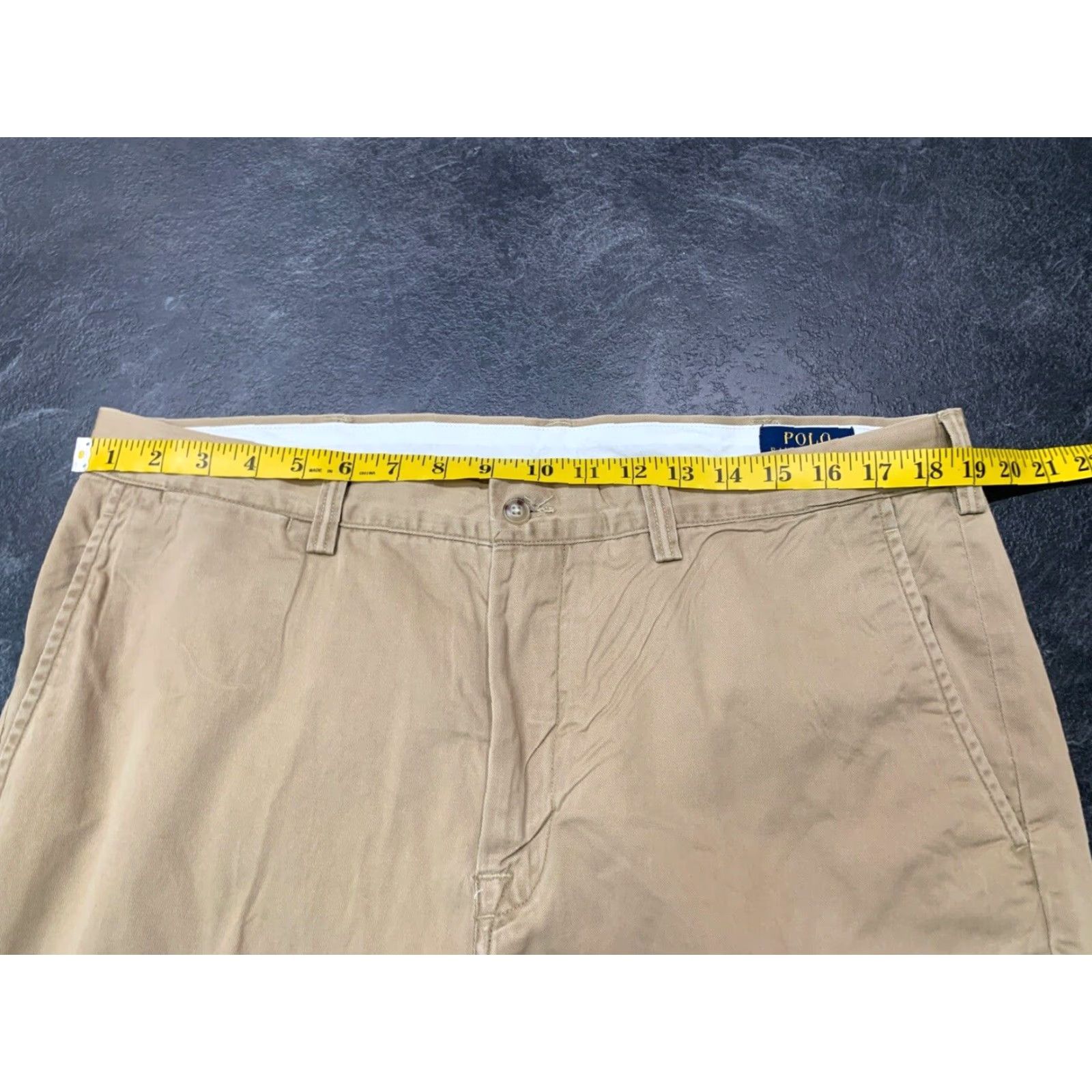 Polo Ralph Lauren POLO RALPH LAUREN CHINO PANTS 36X32 BEIGE FLAT FRONT CASUAL MENS Size US M / EU 48-50 / 2 - 6 Thumbnail