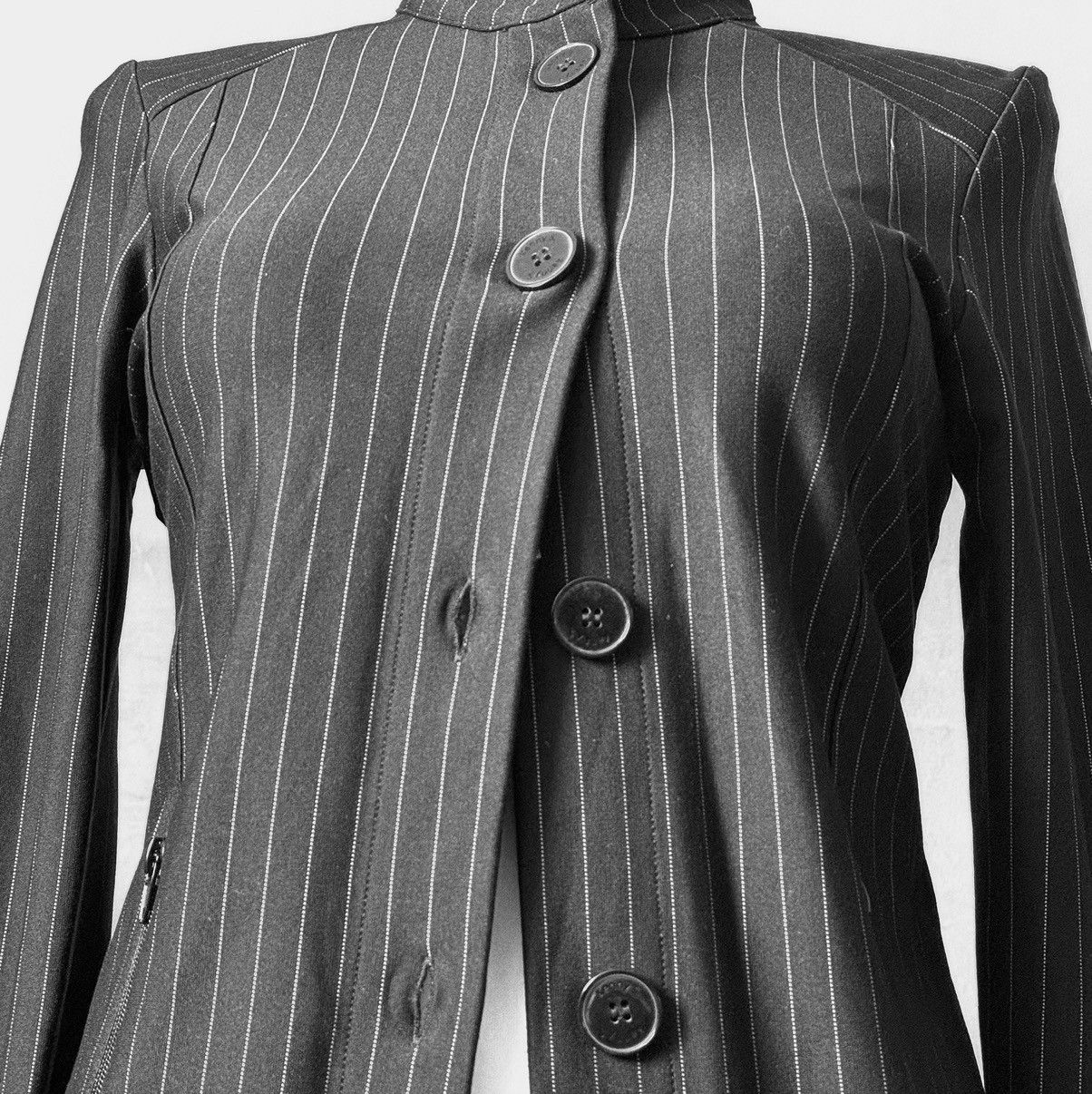 Vintage So unique long neck Avant - Garde draped jacket Size M / US 6-8 / IT 42-44 - 5 Thumbnail