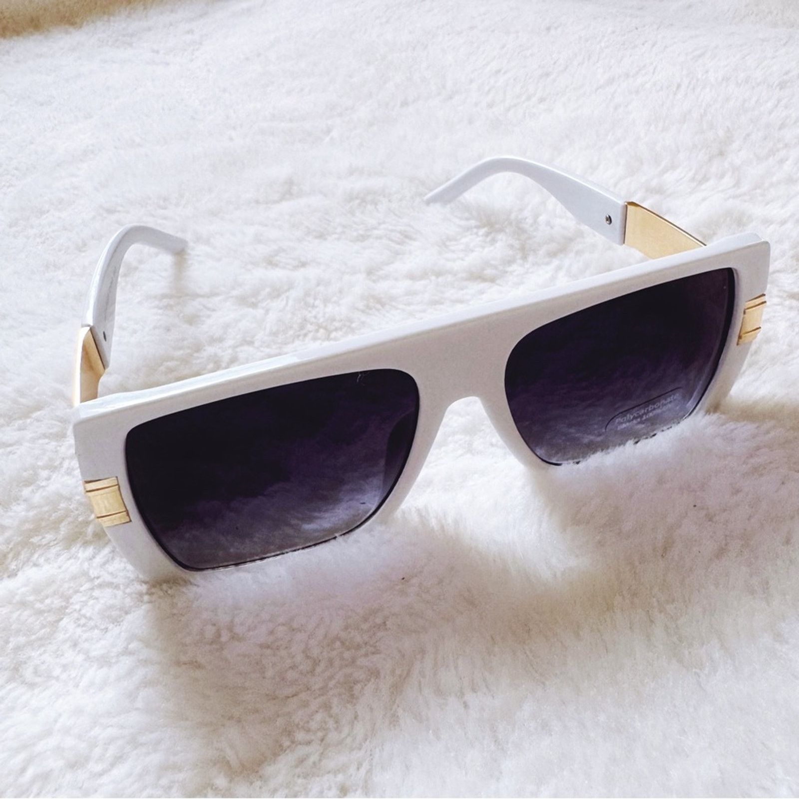 Other Inez White Oversized Square Sunglasses Size ONE SIZE - 6 Thumbnail