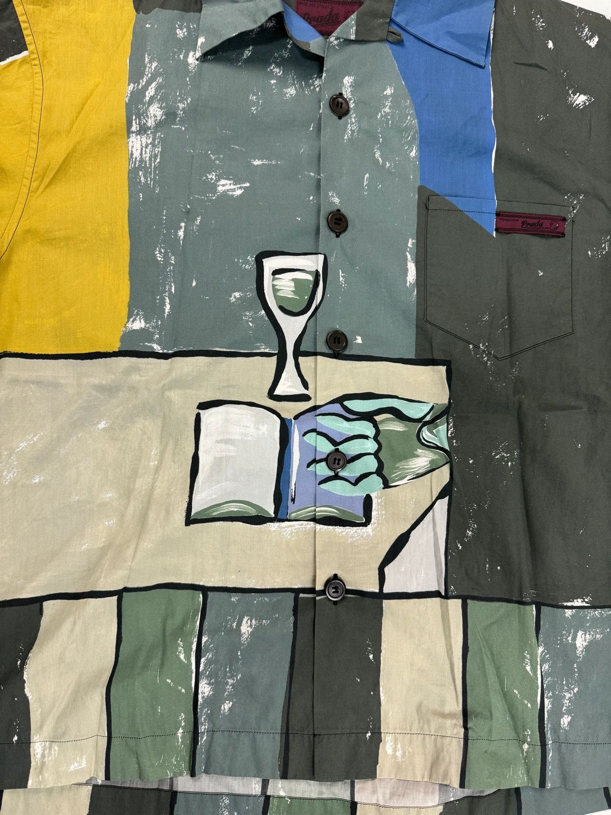 Prada PRADA AW17 STILLLEBEN PAINTING ART SHIRT SZ:L Size US L / EU 52-54 / 3 - 3 Thumbnail