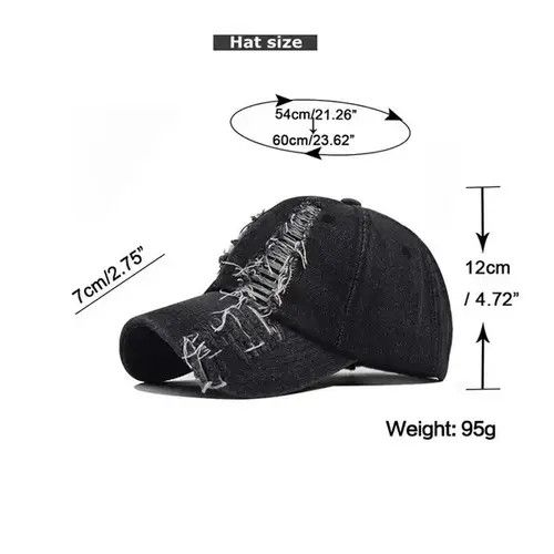 Japanese Brand Ripped Vintage Cap Size ONE SIZE - 4 Thumbnail