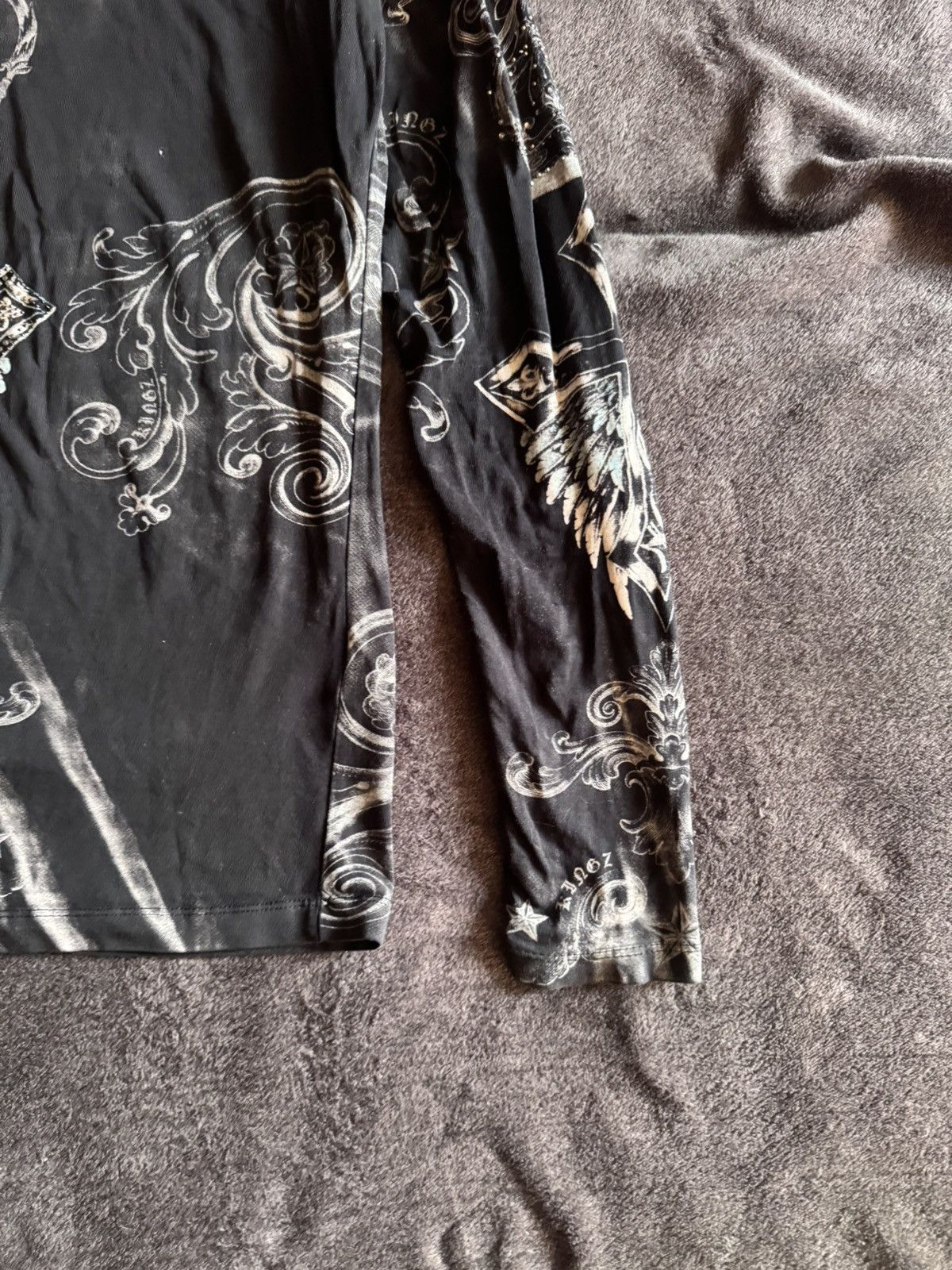 Vintage Vintage Affliction long sleeve with rhinestones y2k Japaness Size US S / EU 44-46 / 1 - 4 Thumbnail
