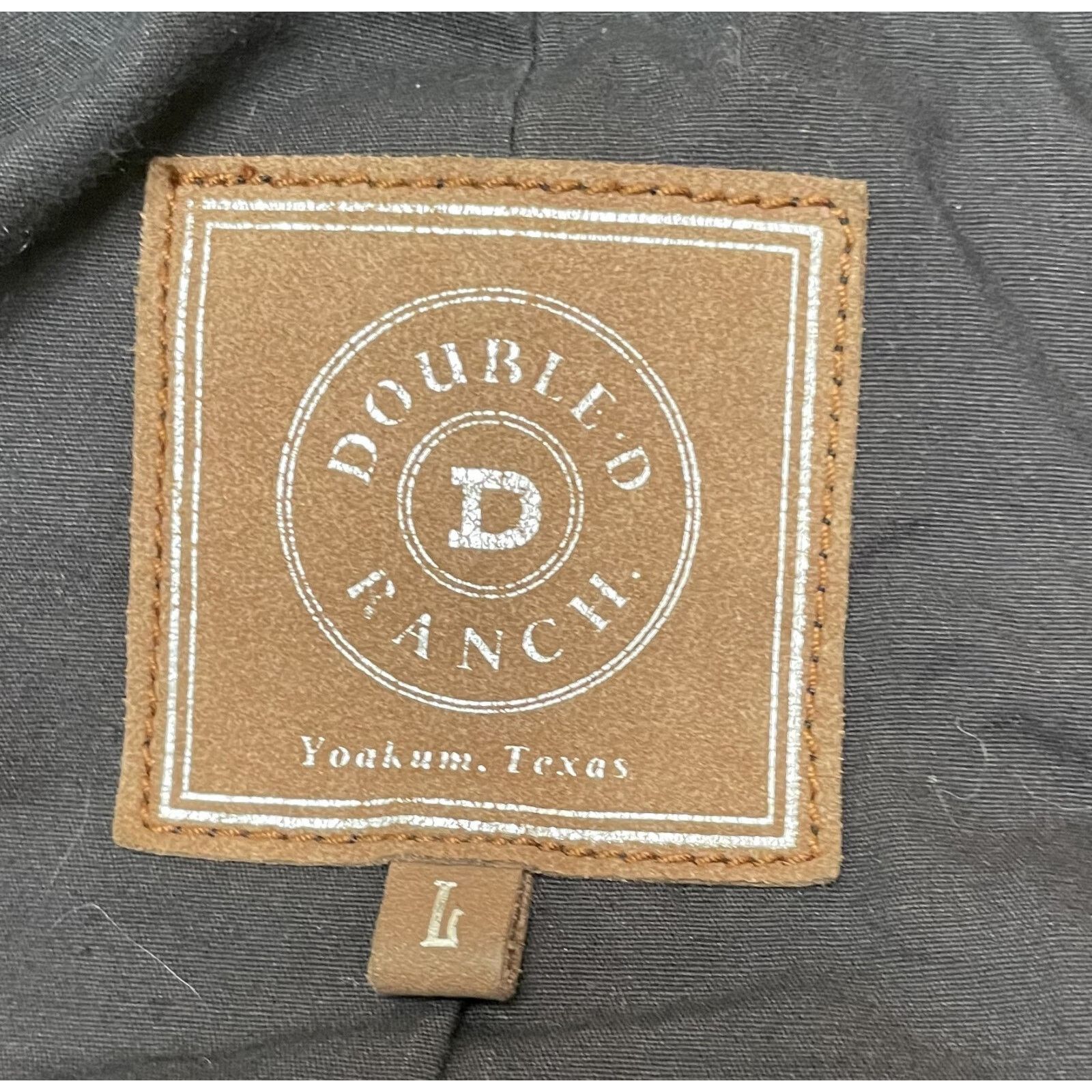 Double D Ranch Double D Ranch Black Leather Military Jacket L Pockets Size L / US 10 / IT 46 - 18 Thumbnail
