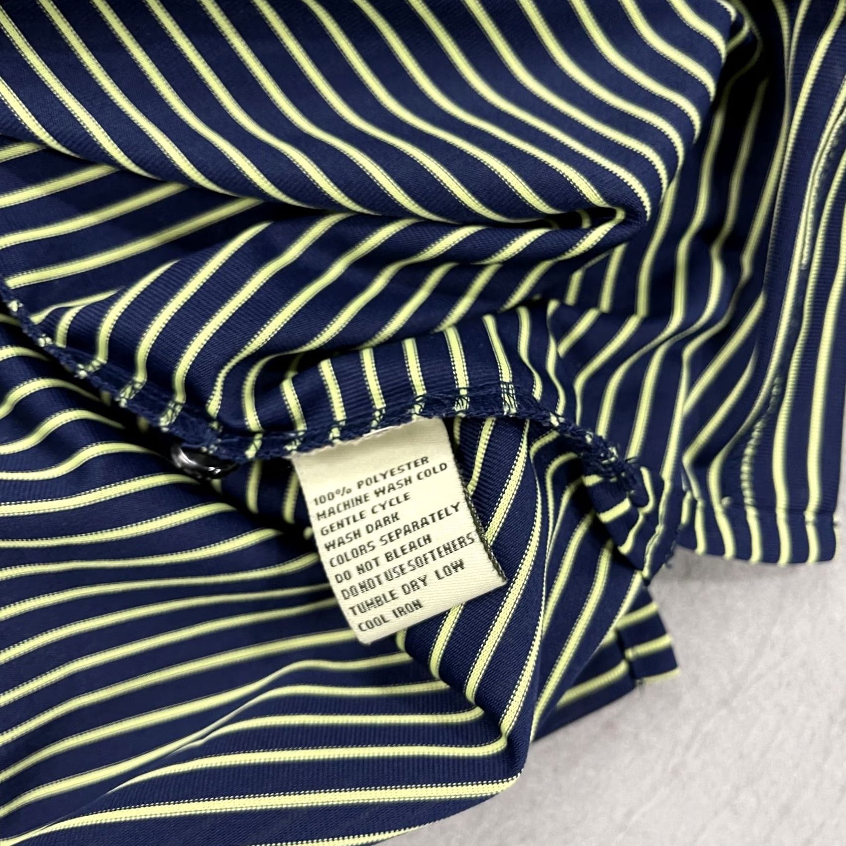 Needles Donald Ross Polo Shirt Mens XL Blue Striped Performance Golf Shirt Size US XL / EU 56 / 4 - 6 Thumbnail